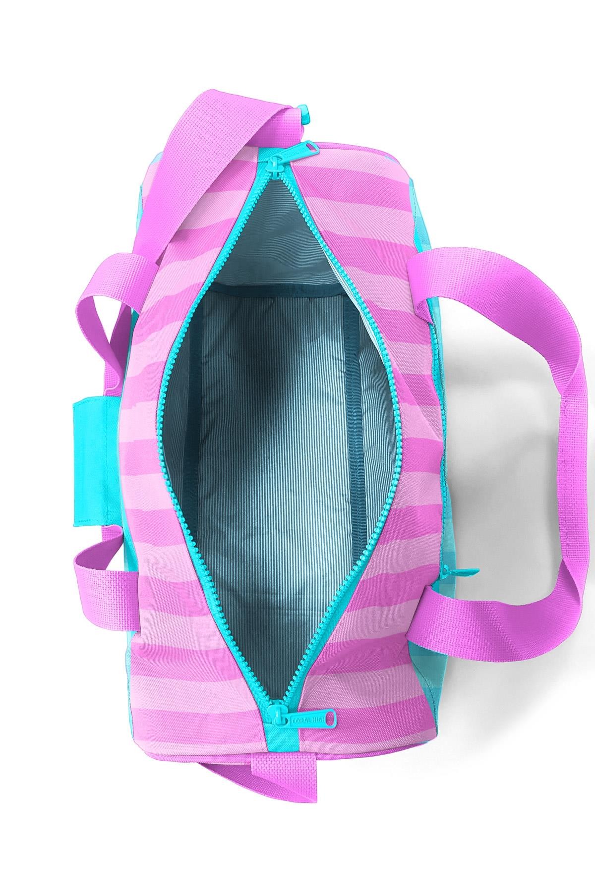 Coral High Turkuaz Pembe Çizgili Spor Çantası 27521