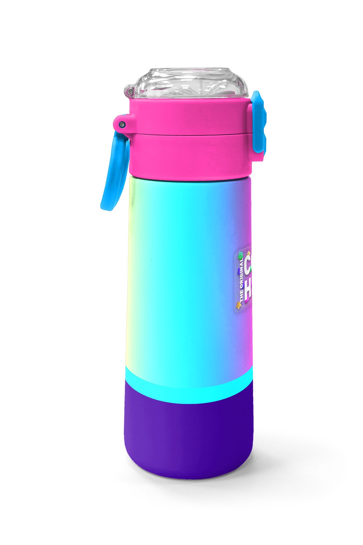 Coral High Kids Renkli Çizgili Pipetli ve Direkt İçim Çelik Termos 500 ml 31836
