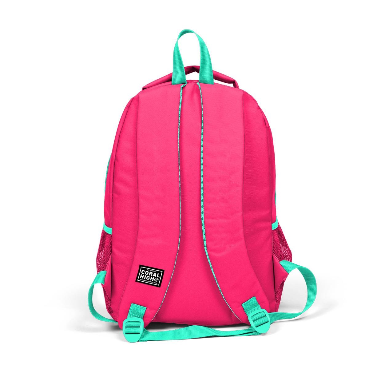 Coral High Kids Neon Mercan Su Yeşili Flamingo Desenli 3’lü Okul Çanta Seti SET0114377