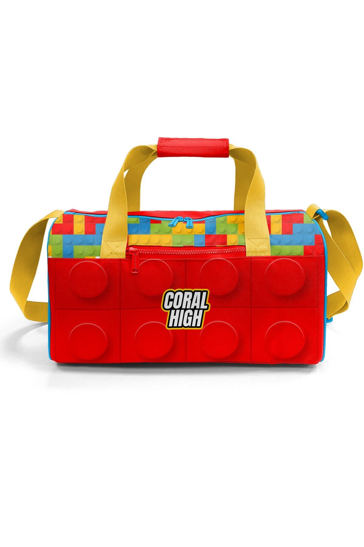 Coral High Renkli Blok Desenli Spor Çantası 27522