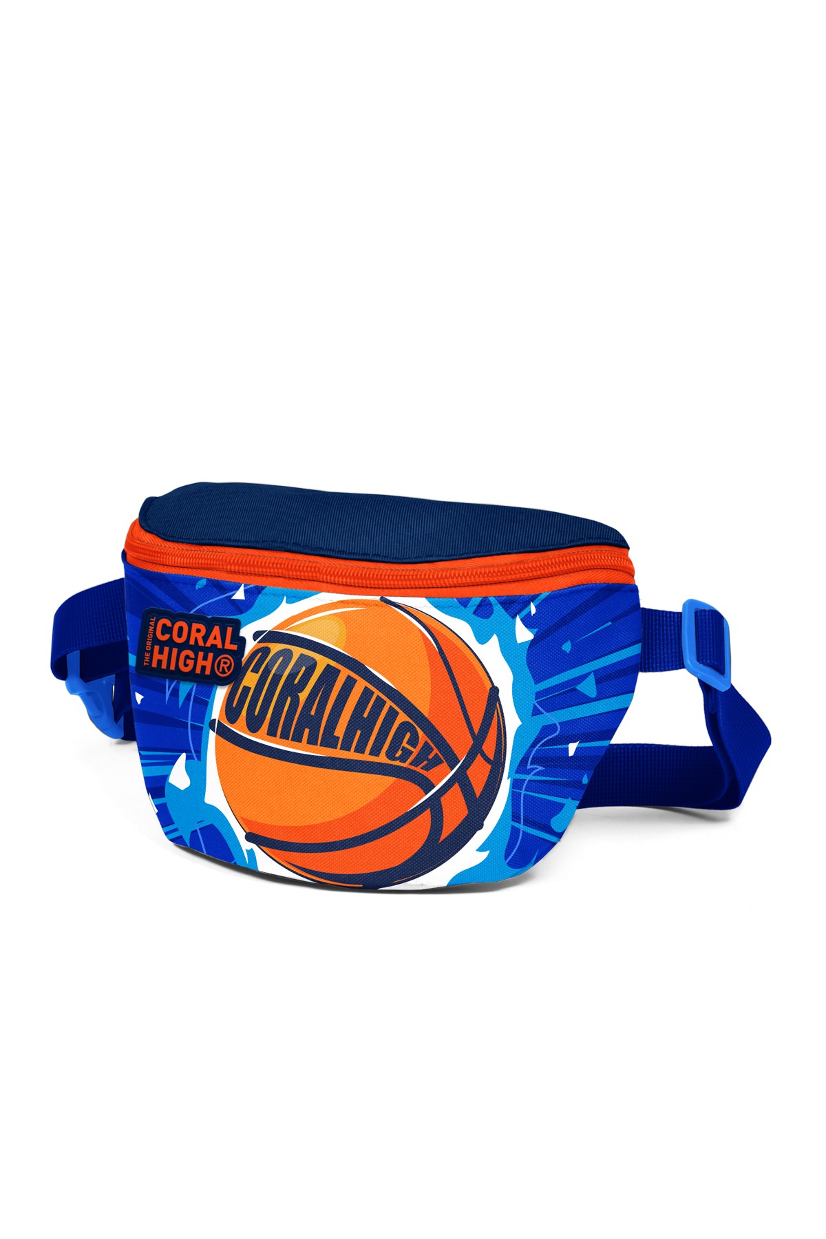 Coral High Kids Lacivert Mavi Basketbol Top Desenli Bel Çantası 22498