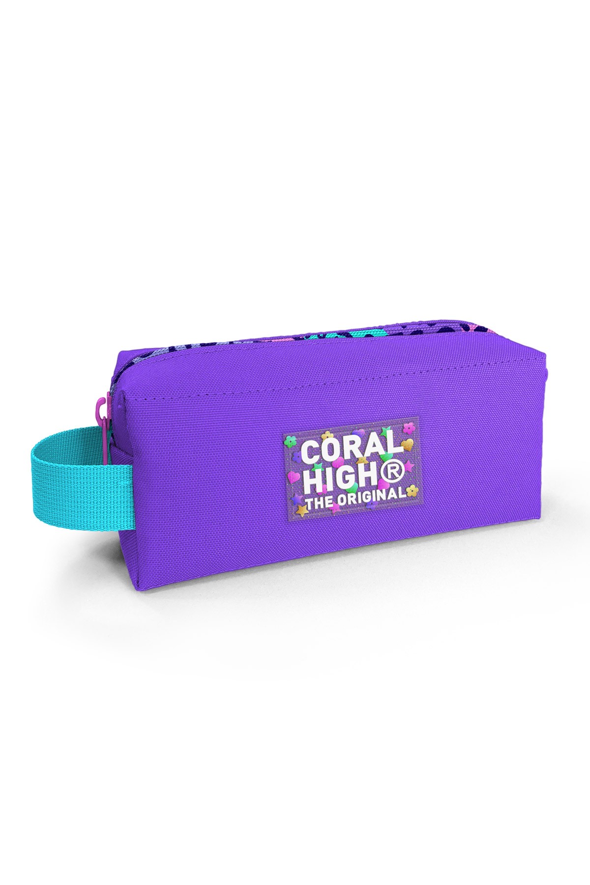 Coral High Kids Mor Leopar Desenli Kalem Çantası 22072