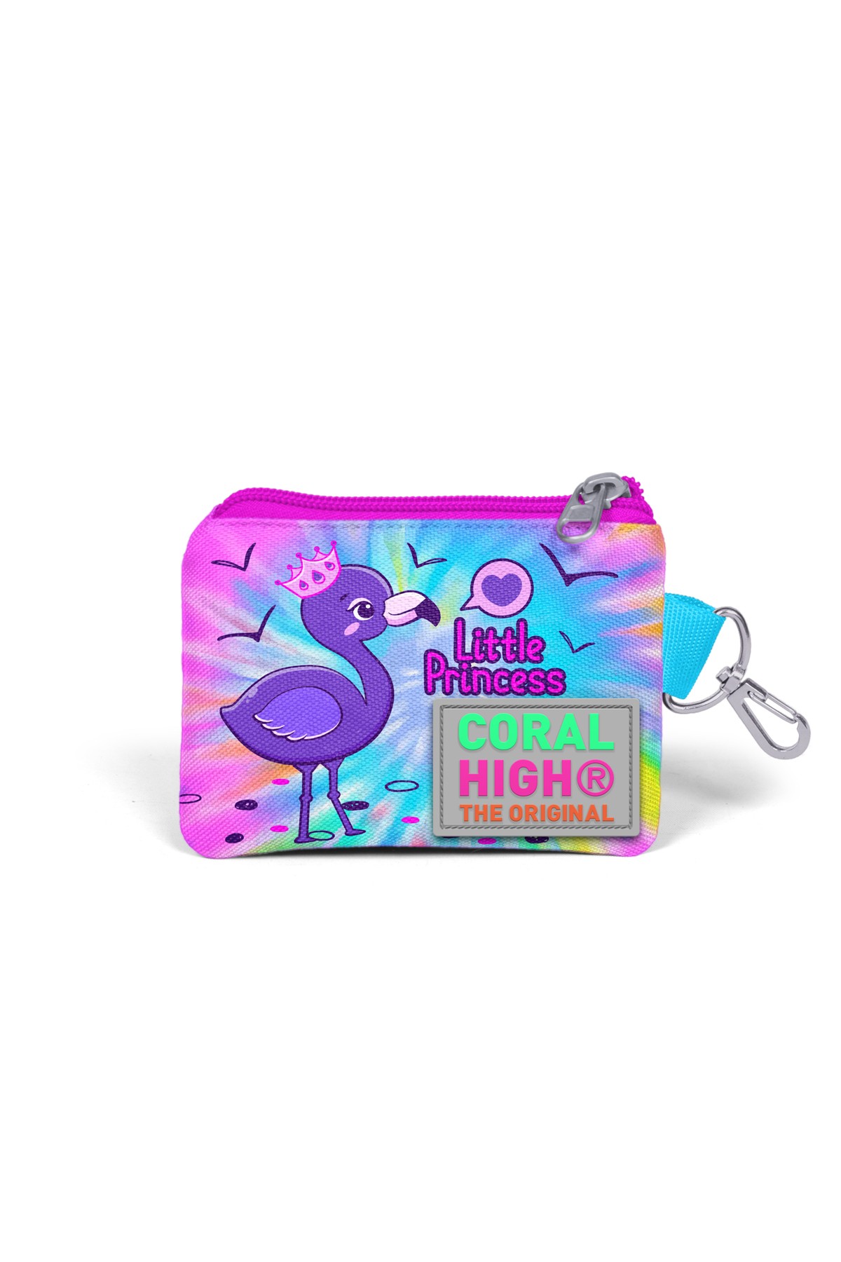 Coral High Kids Mavi Pembe Flamingo Desenli Bozuk Para Çantası 21830