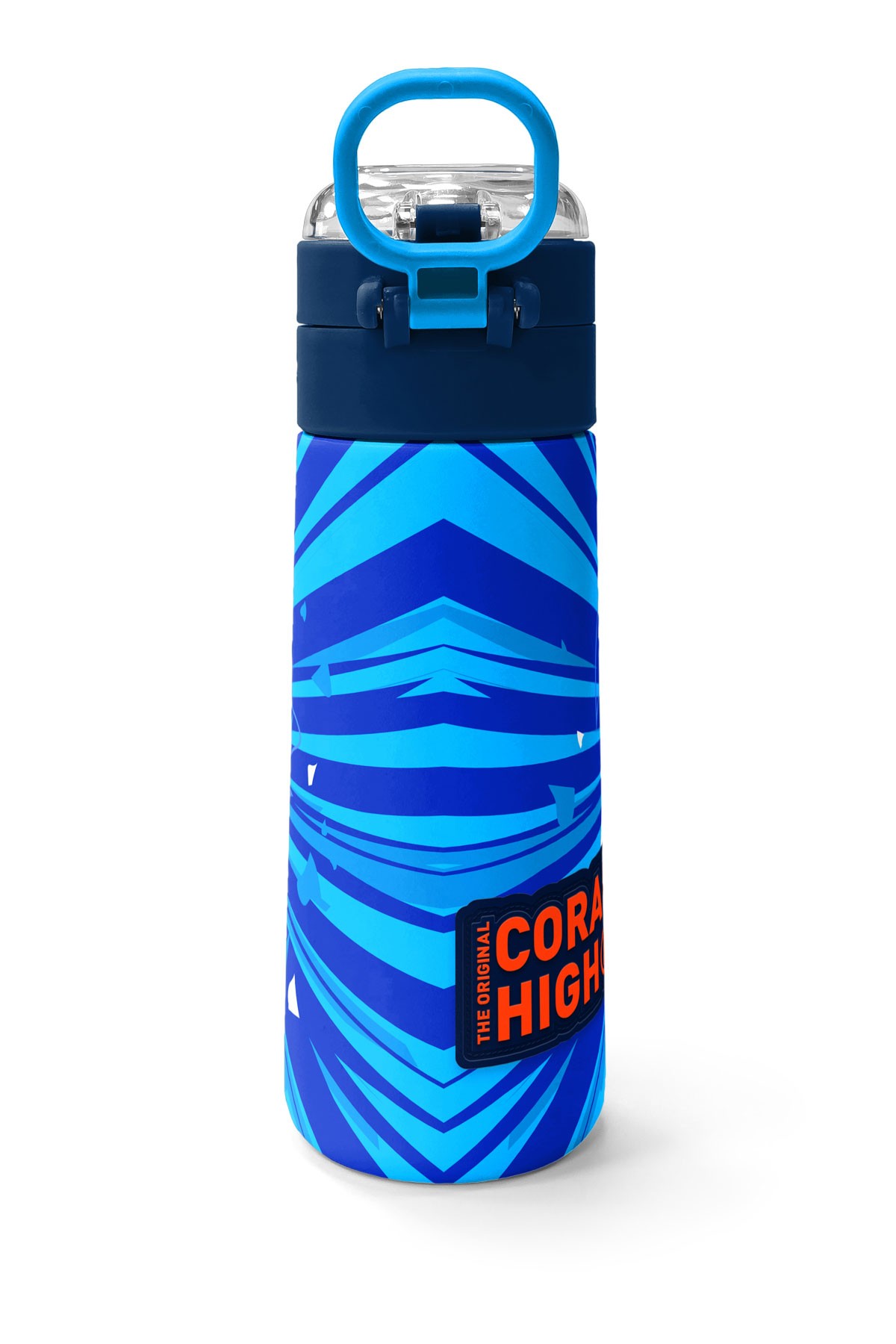 Coral High Kids Lacivert Mavi Basketbol Desenli Pipetli ve Direkt İçim Çelik Termos 500 ml 31833