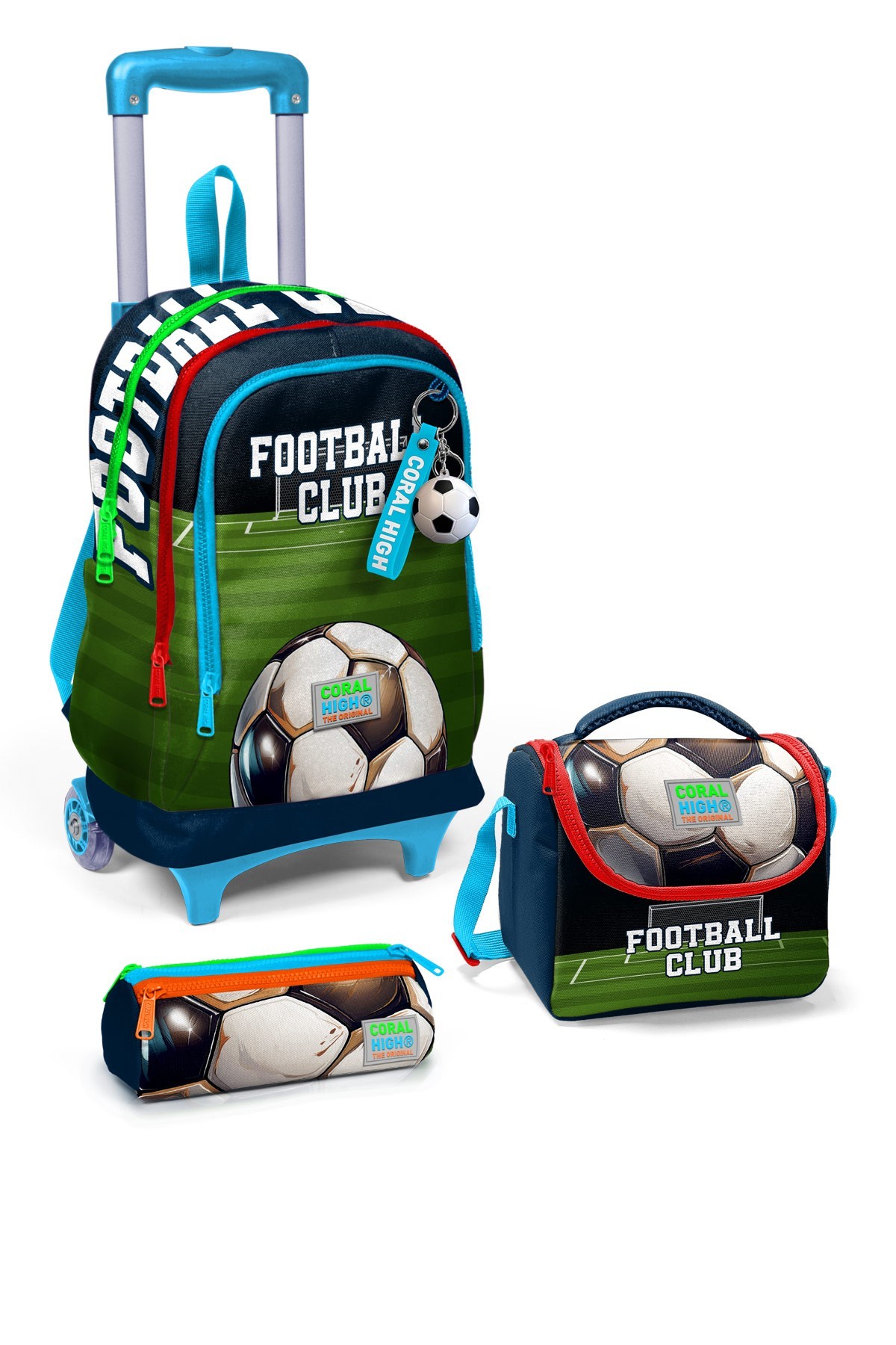 Lacivert Futbol Desenli 3 lü Okul Çanta Seti SET0123979