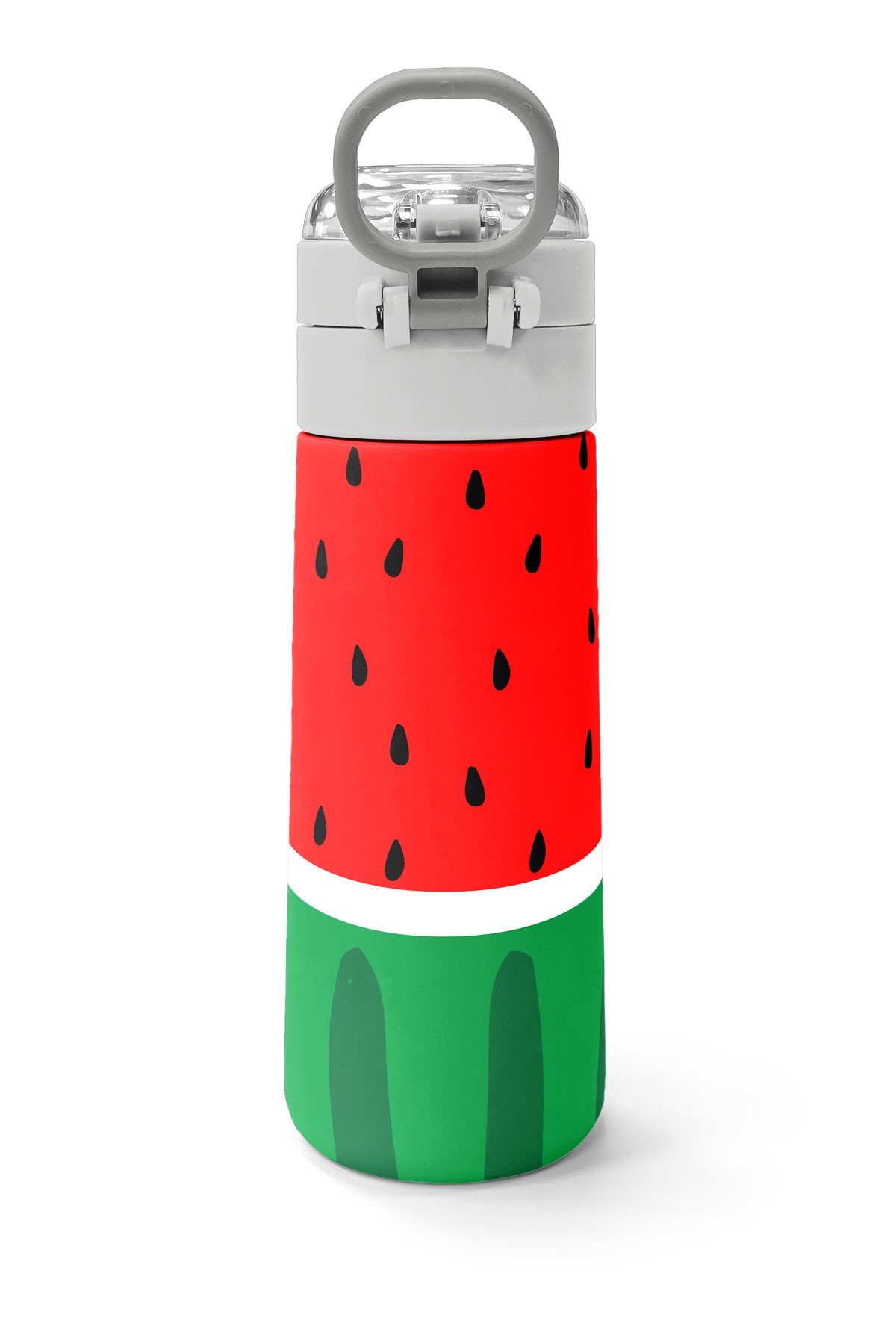 Coral High Kids Kırmızı Yeşil Karpuz Desenli Pipetli ve Direkt İçim Çelik Termos 500 ml 31866