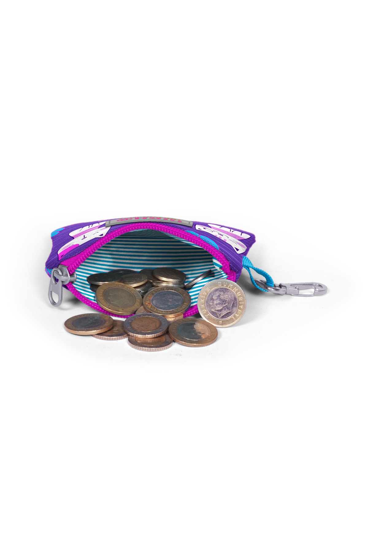 Coral High Kids Mor Pembe Kedi Desenli Bozuk Para Çantası 21714