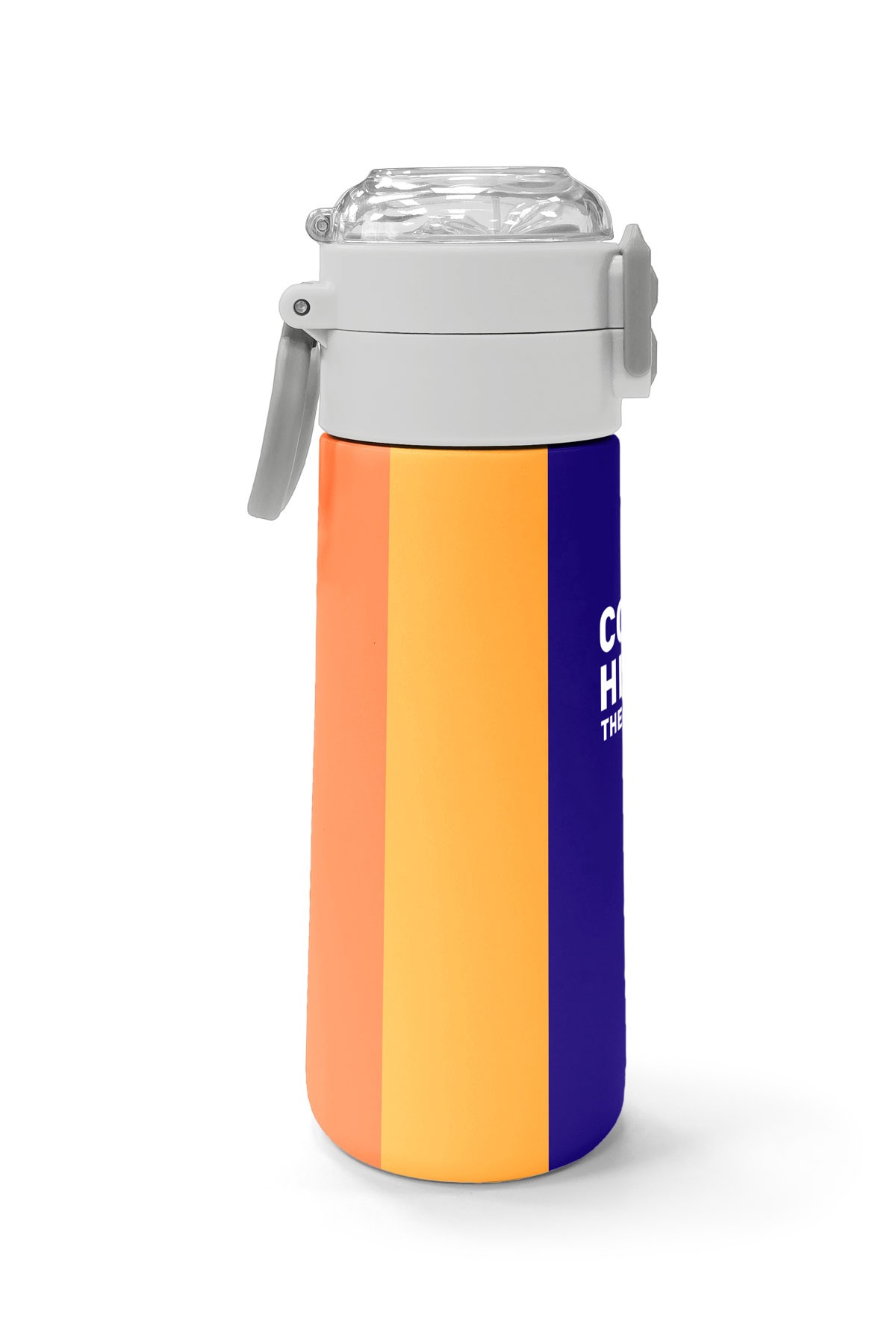 Coral High Kids Renkli Çizgili Desenli Pipetli ve Direkt İçim Çelik Termos 500 ml 31874