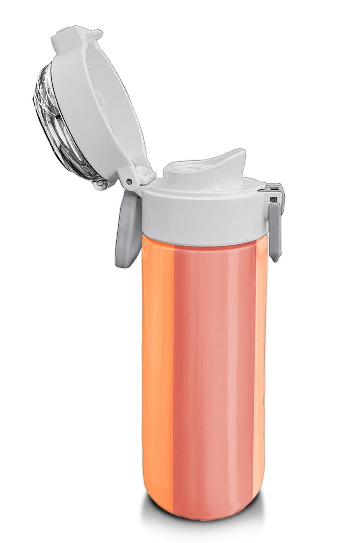 Coral High Kids Renkli Çizgili Desenli Pipetli ve Direkt İçim Çelik Termos 500 ml 31880