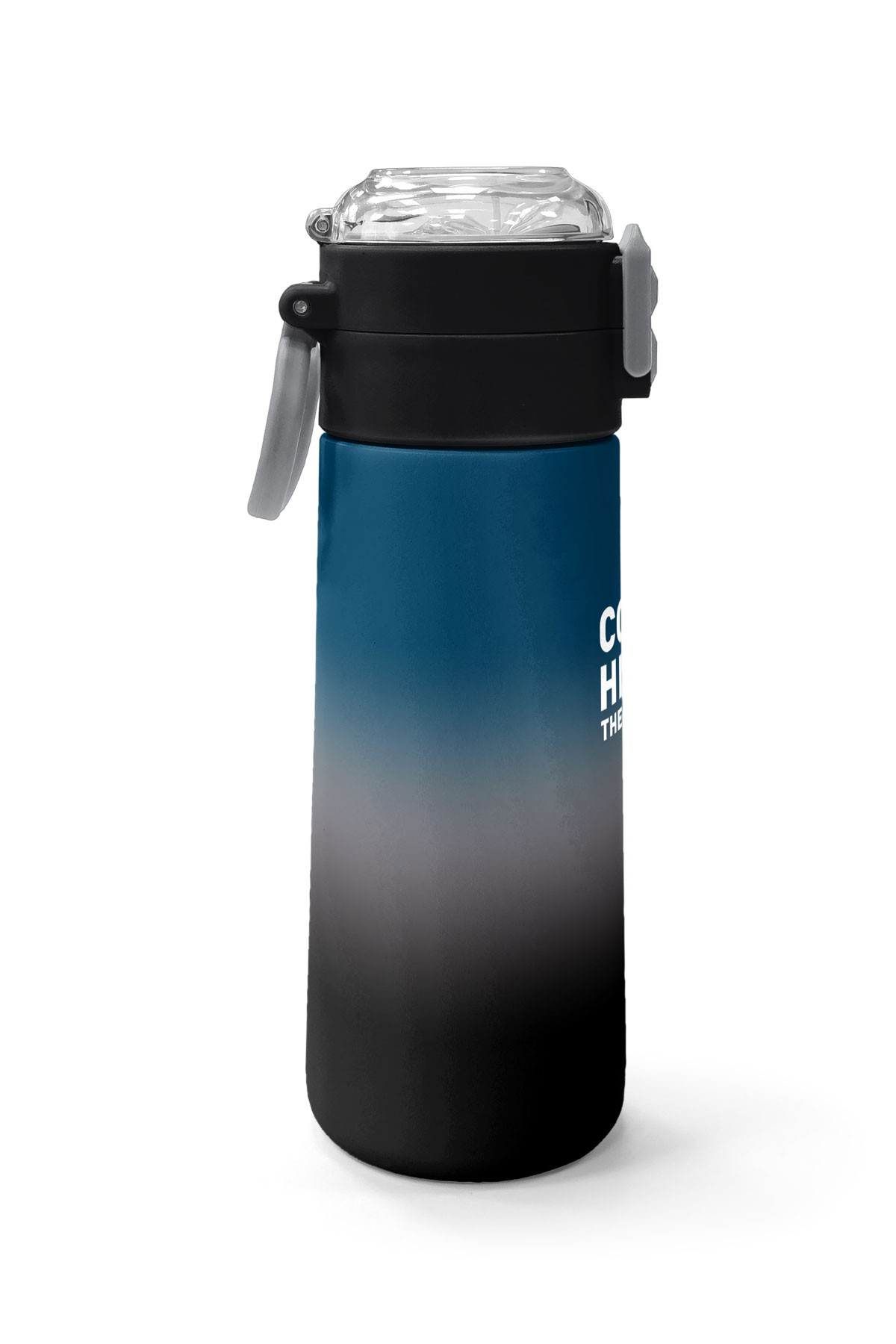 Coral High Kids Nefti Gri Renk Geçişli Pipetli ve Direkt İçim Çelik Termos 500 ml 31855