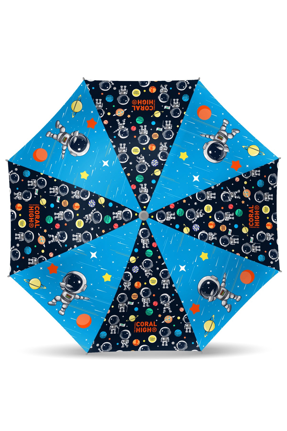 Coral High Kids Lacivert Mavi Astronot Desenli Çocuk Şemsiyesi 12673