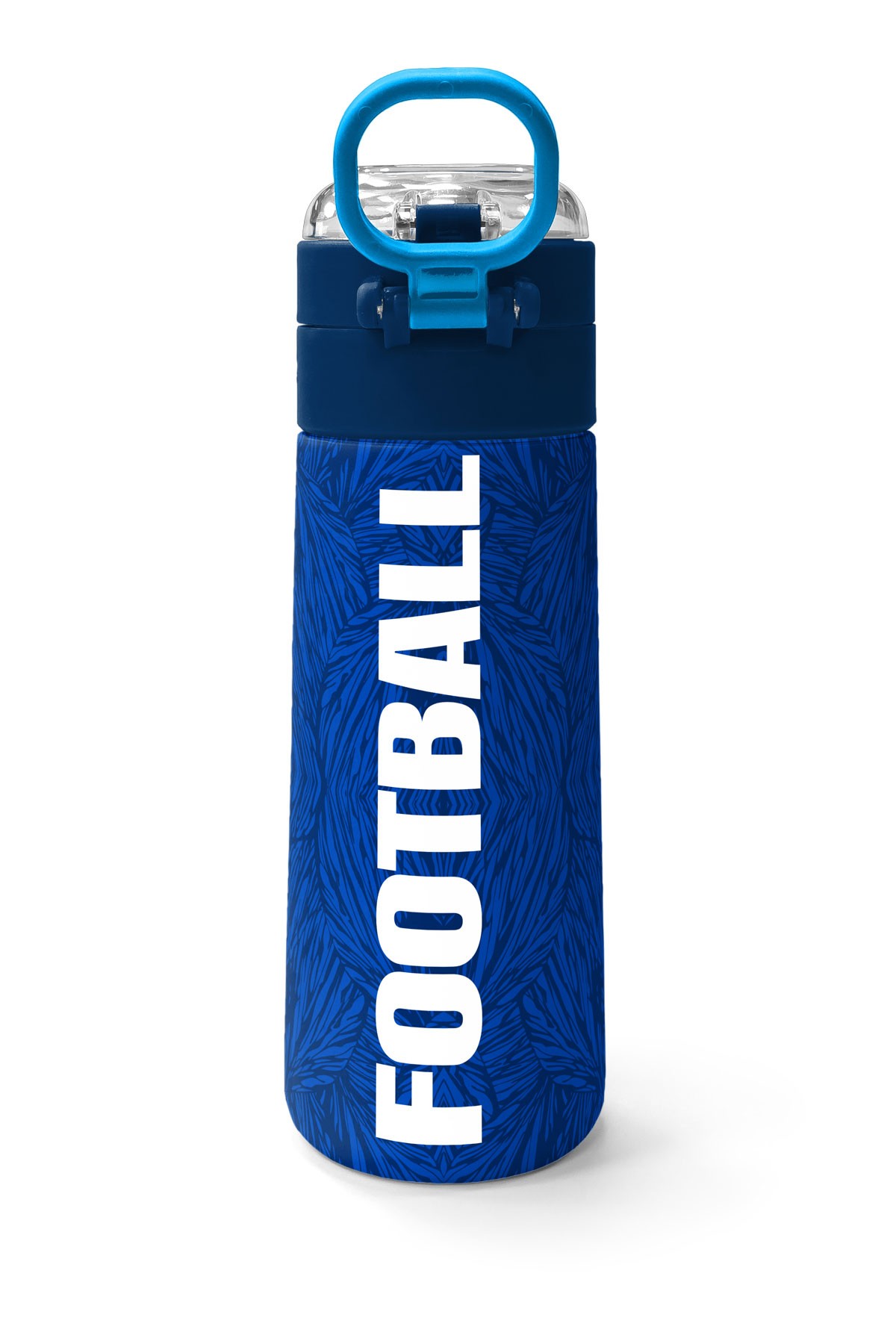 Coral High Kids Lacivert Saks Futbol Desenli Pipetli ve Direkt İçim Çelik Termos 500 ml 31897