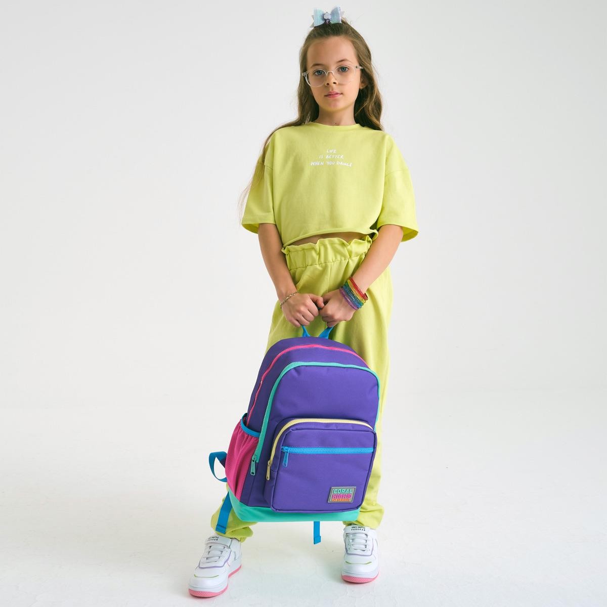 Coral High Kids Mor Renk Detaylı 3’lü Okul Çanta Seti SET0123734