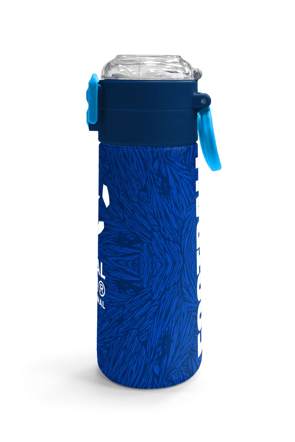 Coral High Kids Lacivert Saks Futbol Desenli Pipetli ve Direkt İçim Çelik Termos 500 ml 31897