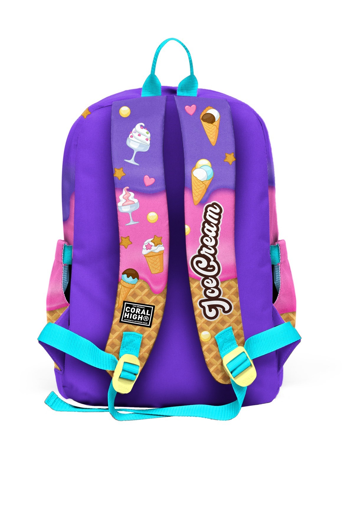 Coral High Kids Lila Turkuaz Dondurma ve Anime Desenli 3’lü Okul Çanta Seti SET0123773