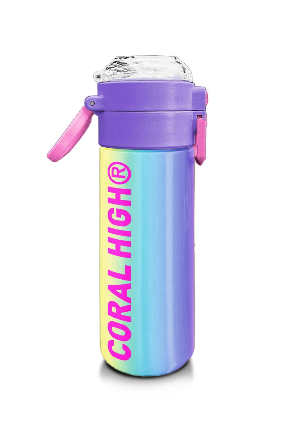 Coral High Kids Renk Geçişli Pipetli ve Direkt İçim Çelik Termos 500 ml 31868