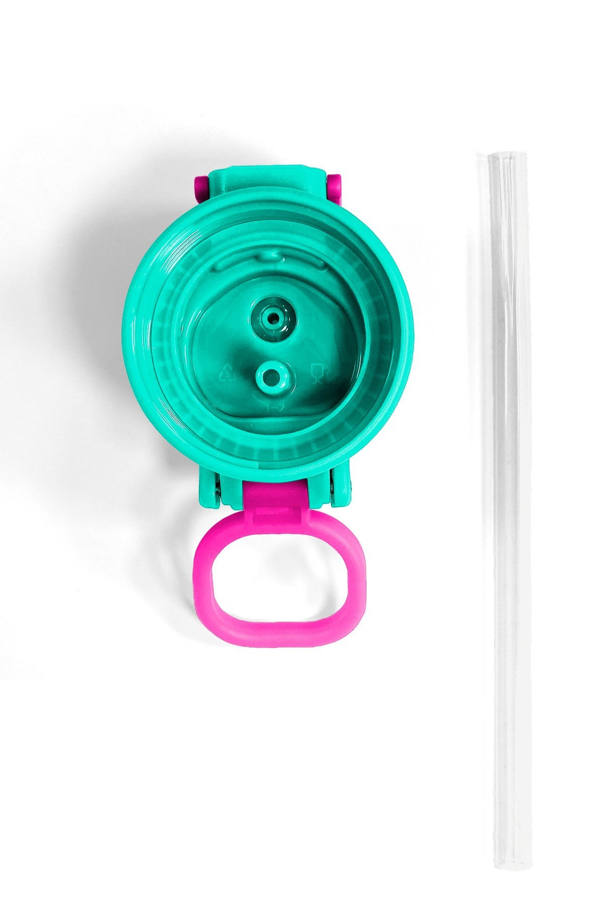 Coral High 500 ML Çelik Termos için Yeşil Pembe Yedek Kapak ve Pipet Kiti