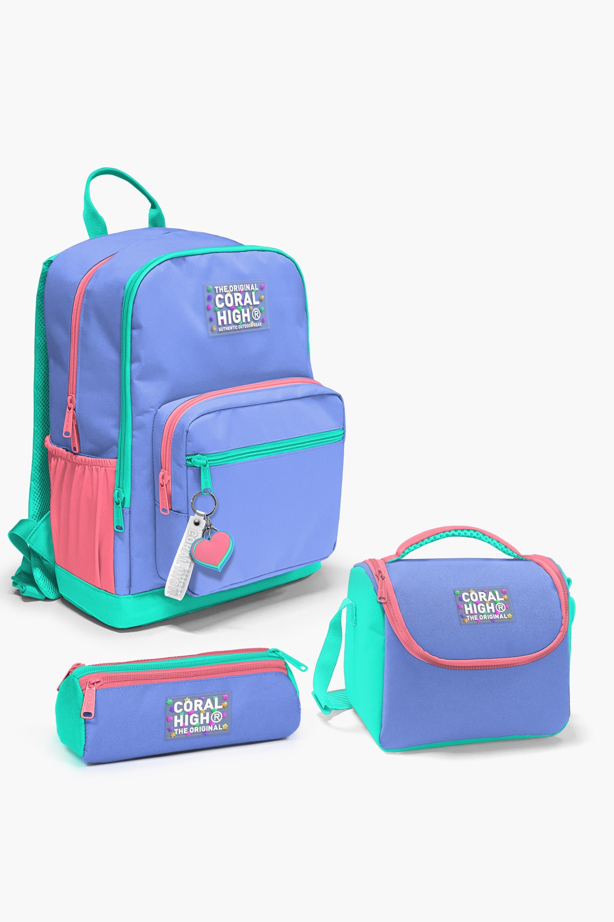 Coral High Derin Mavi Renkli 3’lü Okul Çanta Seti SET0123641