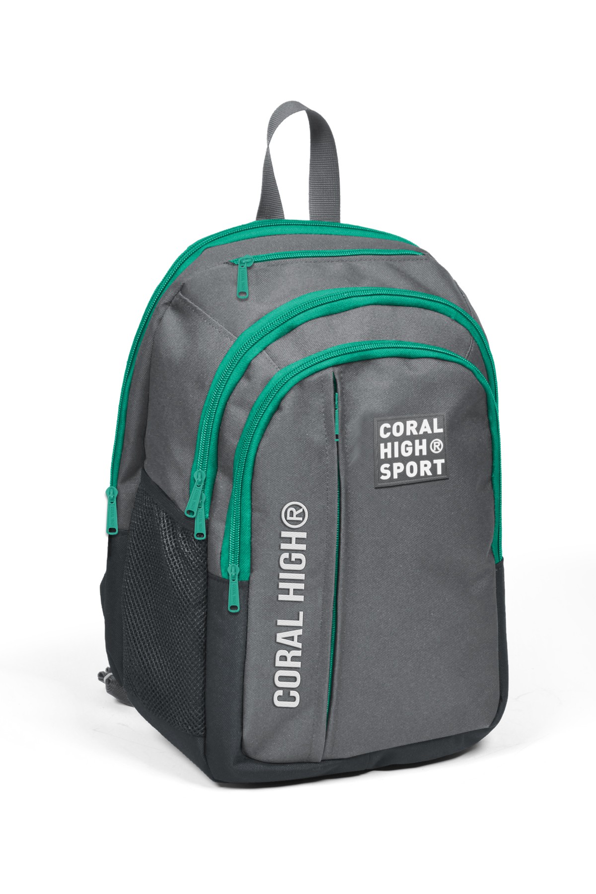 Coral High  Gri Beş Bölmeli USB Şarjlı Kulaklık Çıkışlı Sırt Çantası 23243