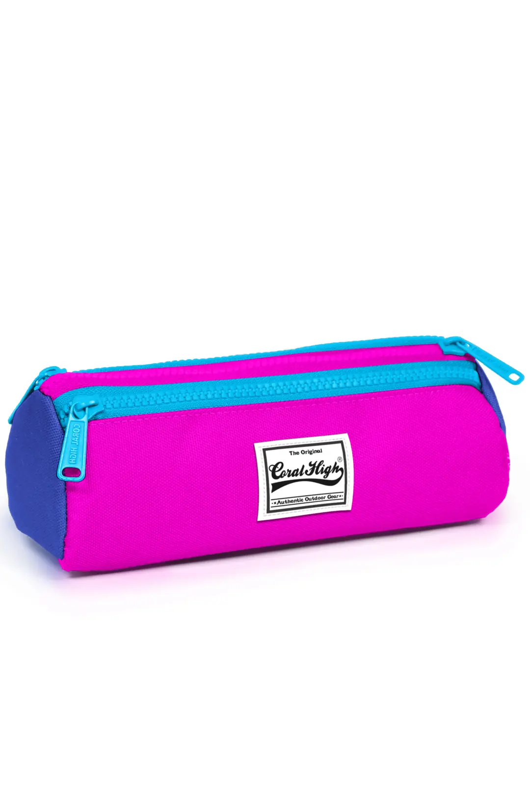 Coral High Kids Pink Lavender Three Compartment Pencil Bag