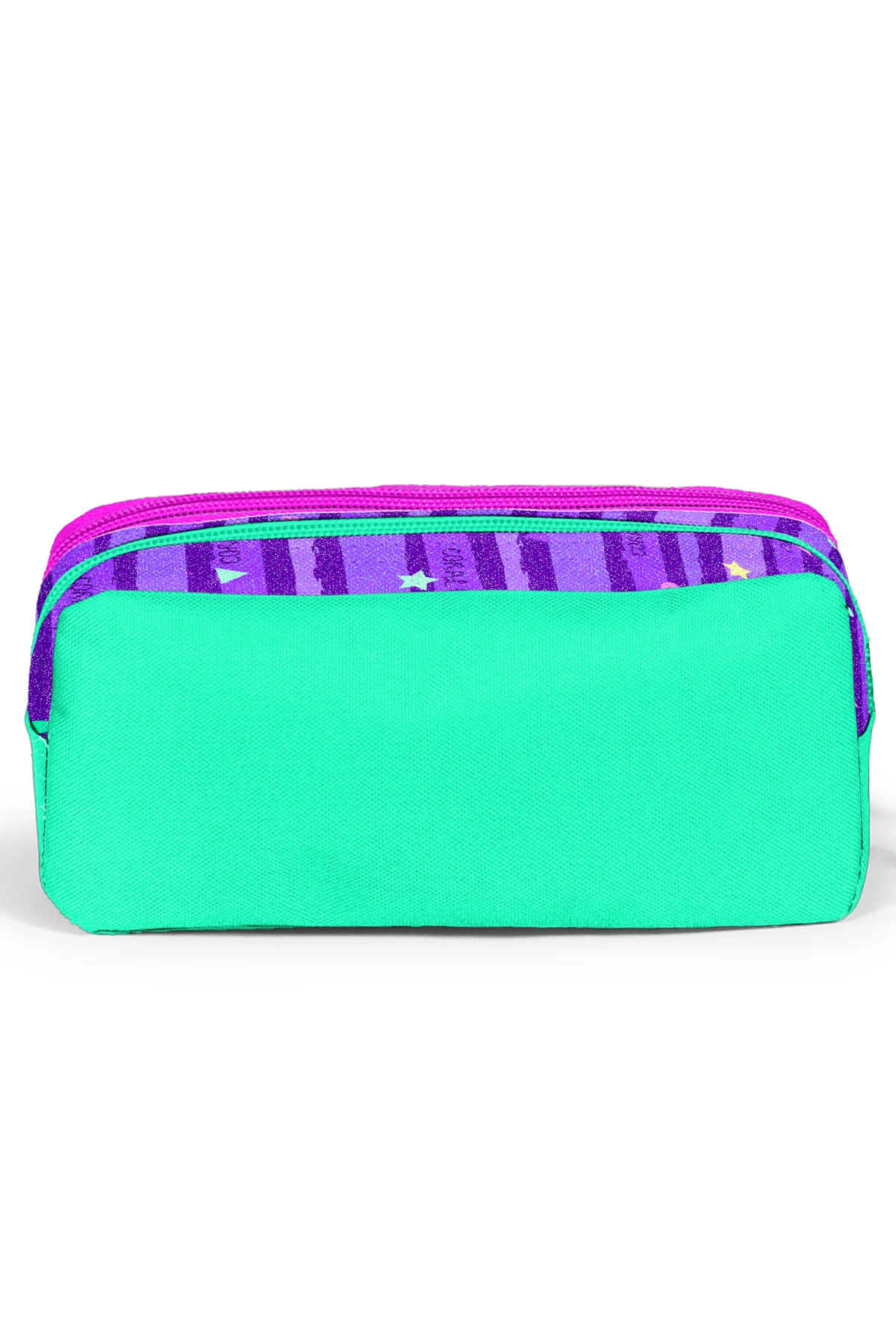 Coral High Kids Mor Su yeşili Unicorn Desenli İki Bölmeli Kalem Çantası 12059