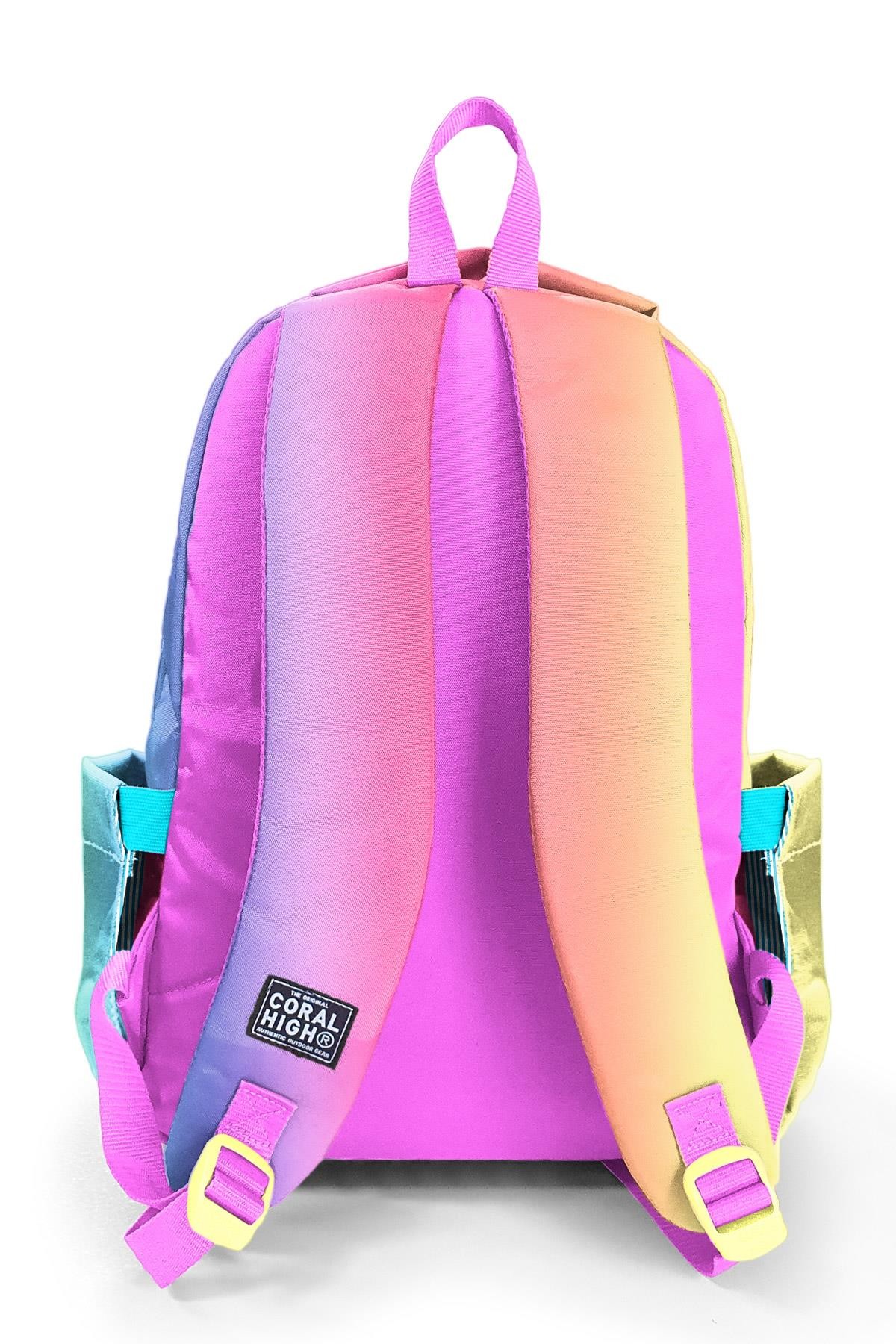 Coral High Kids Renk Geçişli Desenli Üç Bölmeli Okul Sırt Çantası 23668