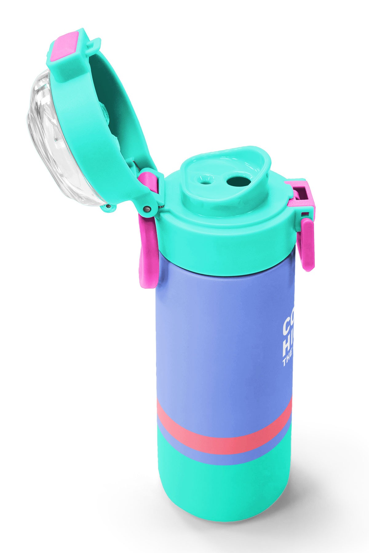 Coral High Kids Derin Mavi Renkli Pipetli ve Direkt İçim Çelik Termos 500 ml 31854