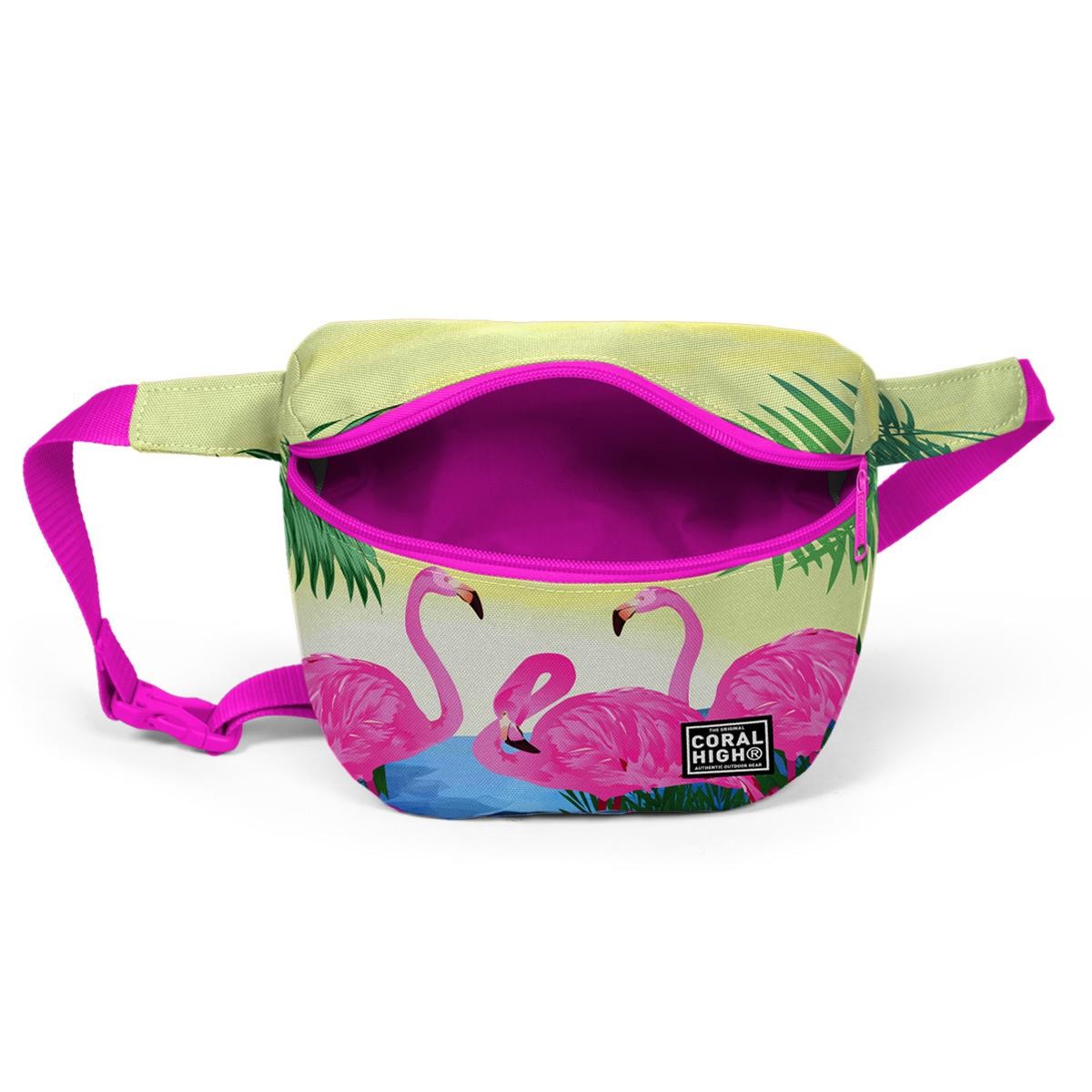 Coral High Pembe Flamingo Desenli Bel Çantası 22592