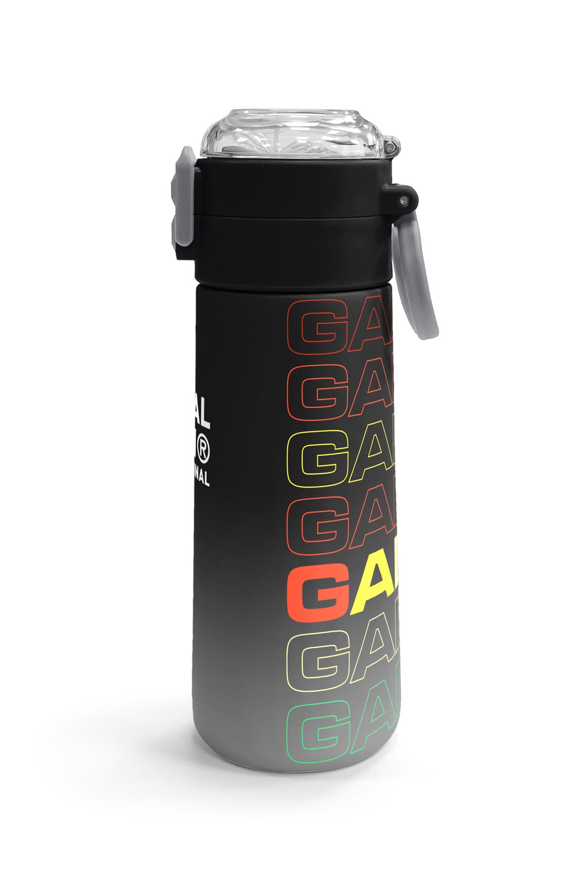 Coral High Kids Siyah Gri Gamer Desenli Pipetli ve Direkt İçim Çelik Termos 500 ml 31853