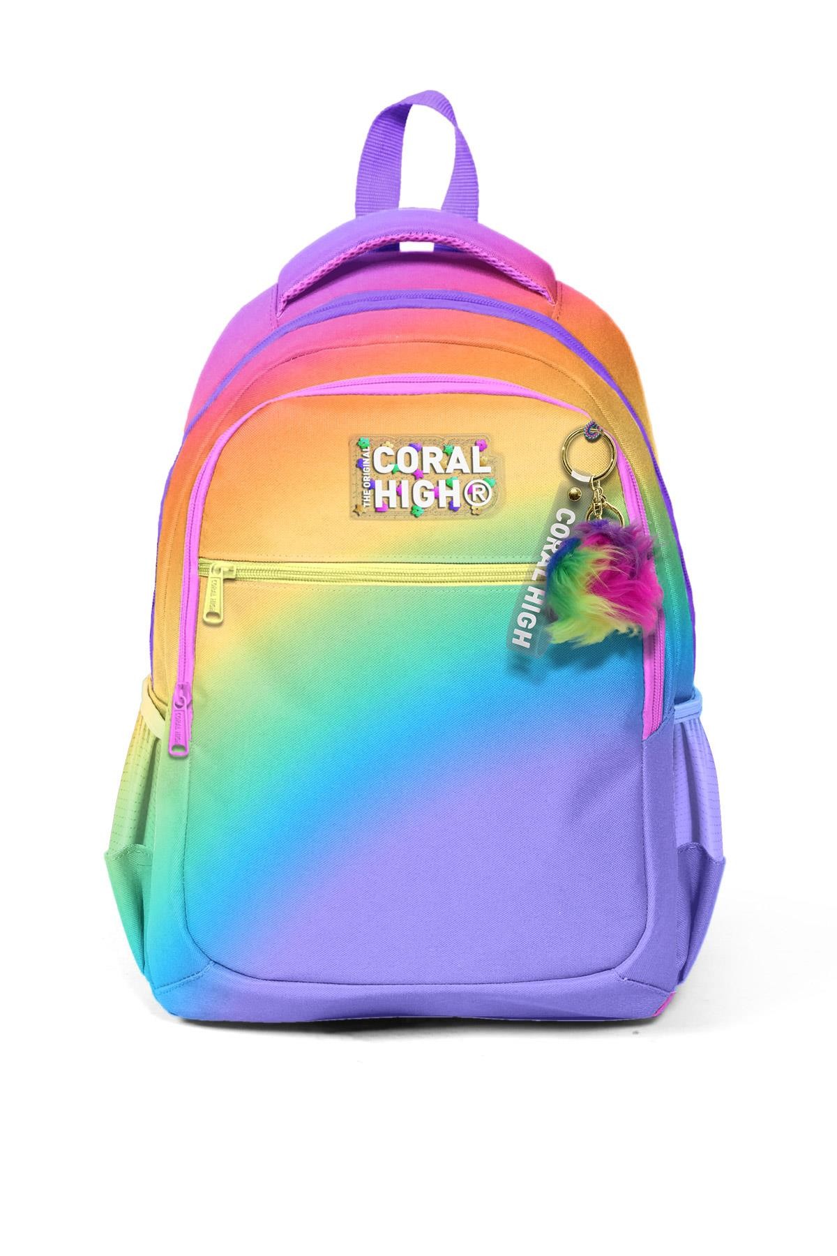 Coral High Kids Renk Geçişli Üç Bölmeli Okul Sırt Çantası 14425
