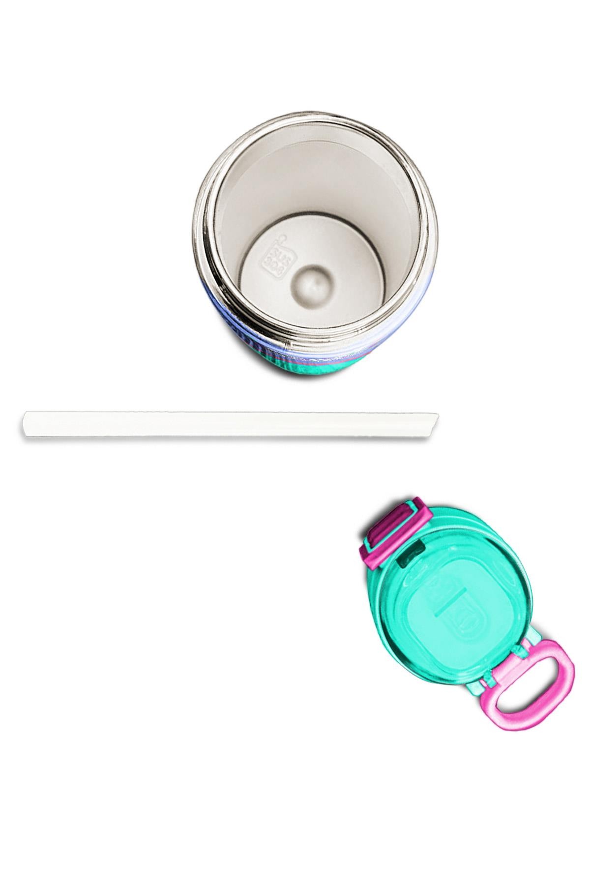 Coral High Kids Derin Mavi Renkli Pipetli ve Direkt İçim Çelik Termos 500 ml 31854
