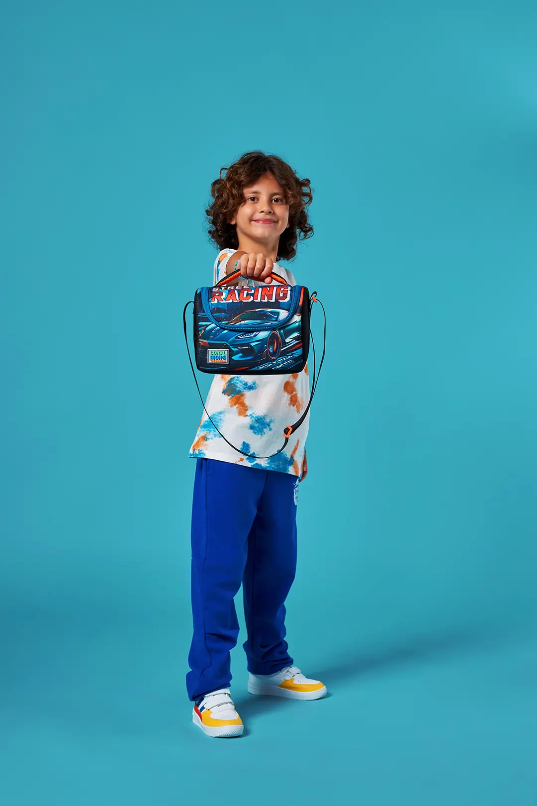 Coral High Kids Black Nefti Race Car Thermo Lunch Box