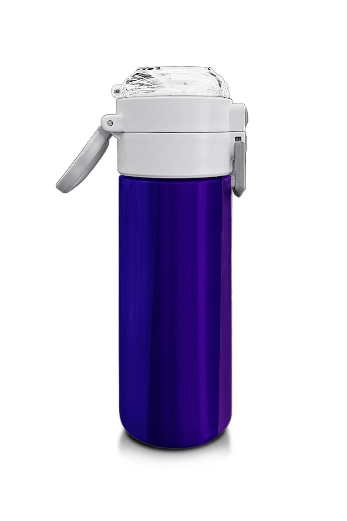 Coral High Kids Renkli Çizgili Desenli Pipetli ve Direkt İçim Çelik Termos 500 ml 31874