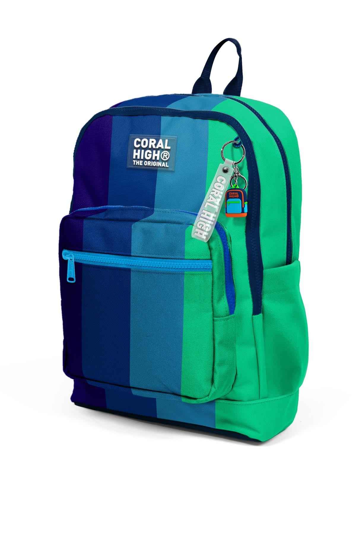 Coral High Kids Renkli Çizgili Dört Bölmeli Okul Sırt Çantası 23781