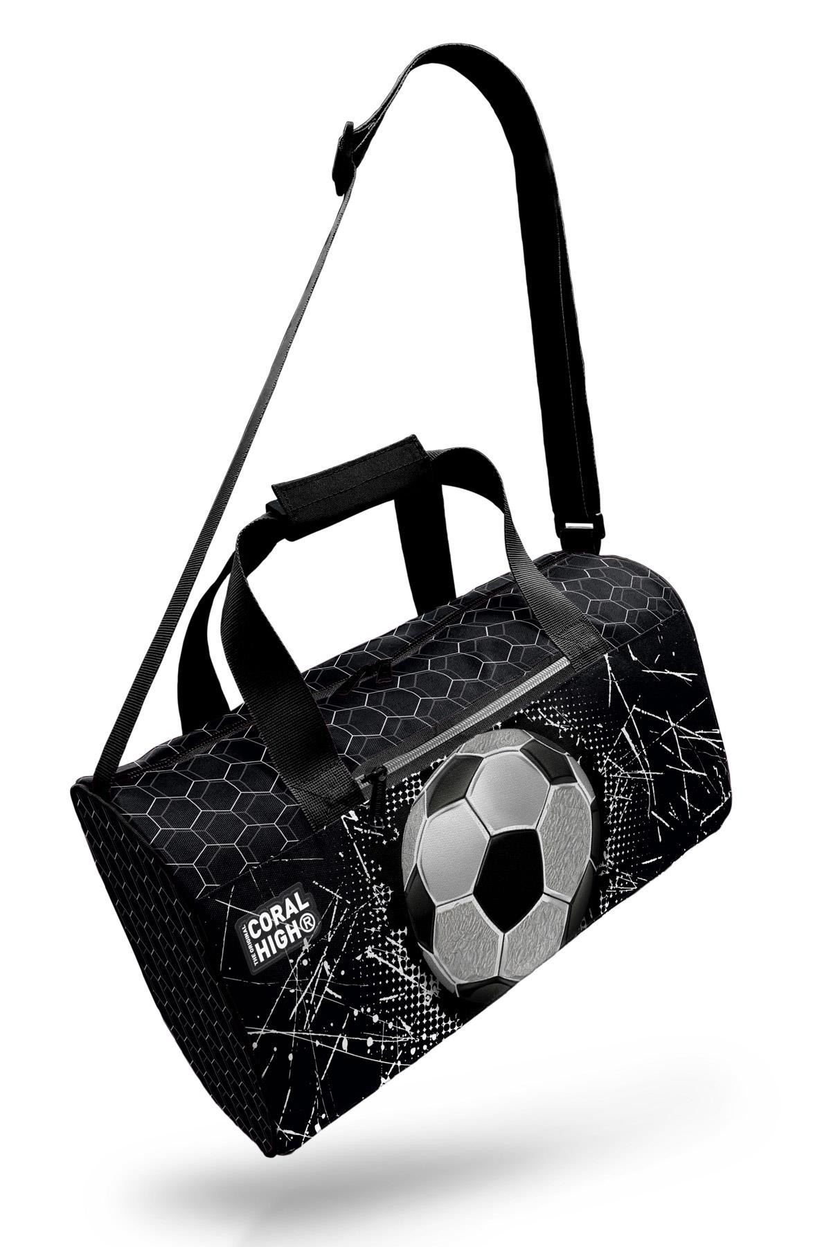 Coral High Siyah Futbol Desenli Spor Çantası 27539