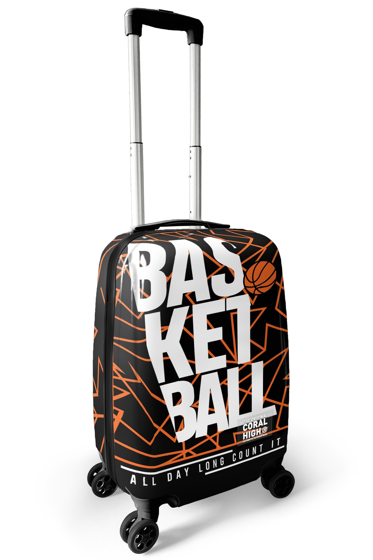 Coral High Basketbol Desenli Kabin Boy Valiz (50cm) 16545