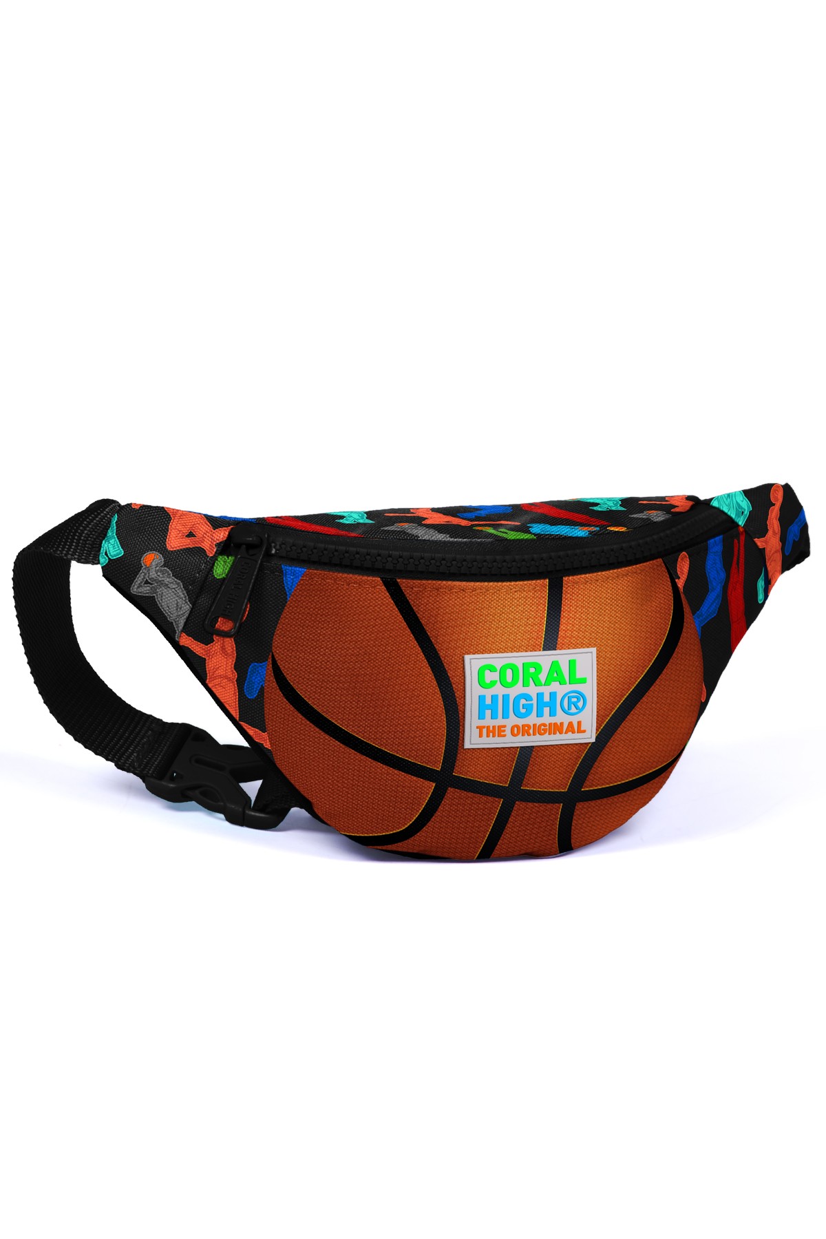 Coral High Kids Siyah Basketbol Desenli Bel Çantası 22577