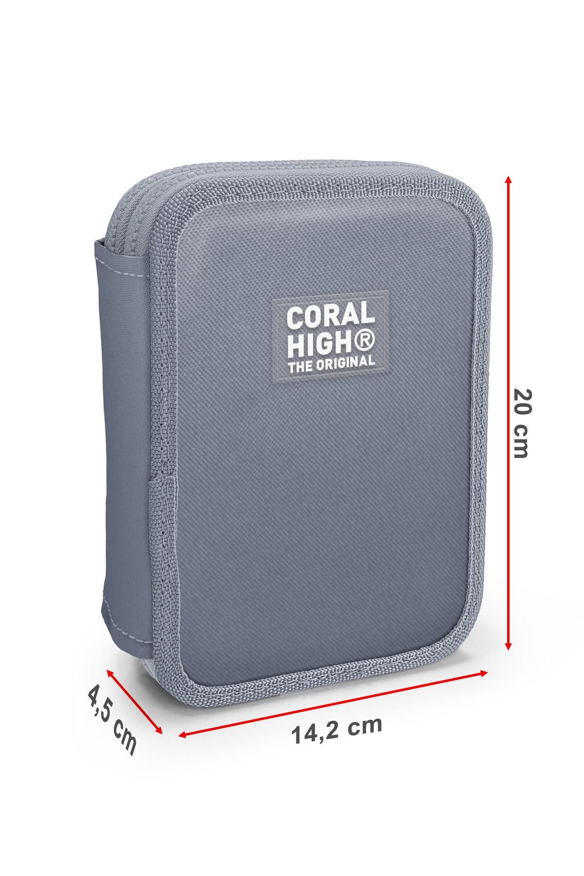 Coral High Siyah Beyaz Dama Desenli Çift Katlı Kalem Çanta 11146