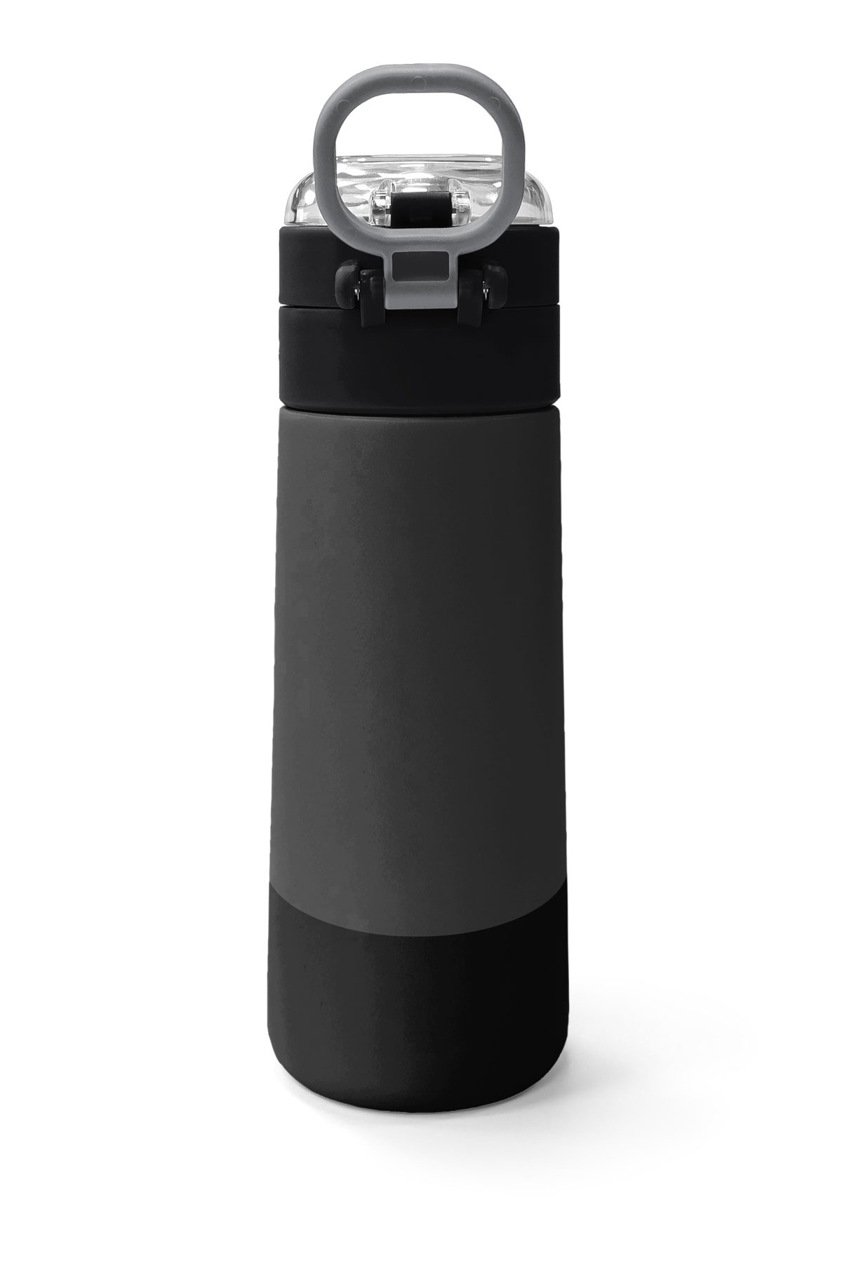 Coral High Kids Koyu Gri Siyah Desenli Pipetli ve Direkt İçim Çelik Termos 500 ml 31824