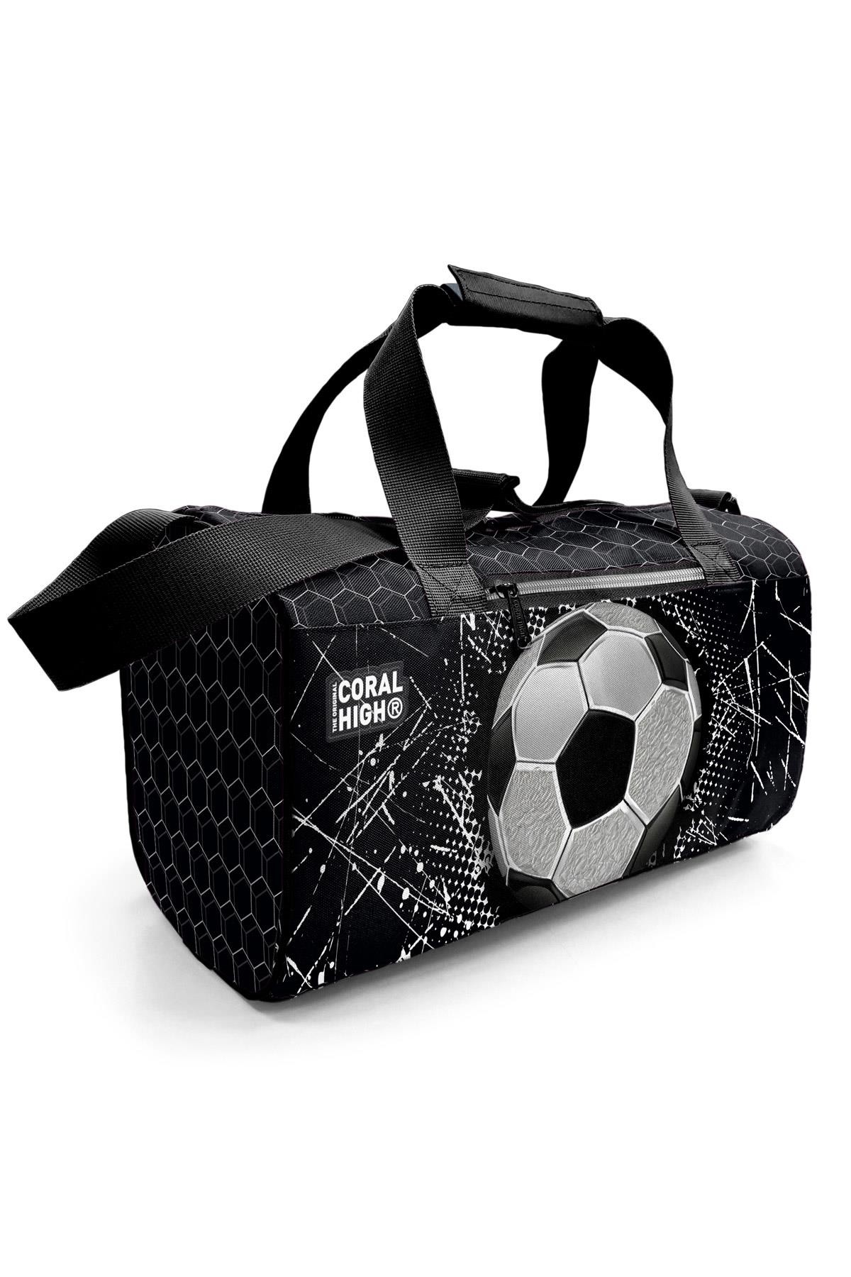 Coral High Siyah Futbol Desenli Spor Çantası 27539