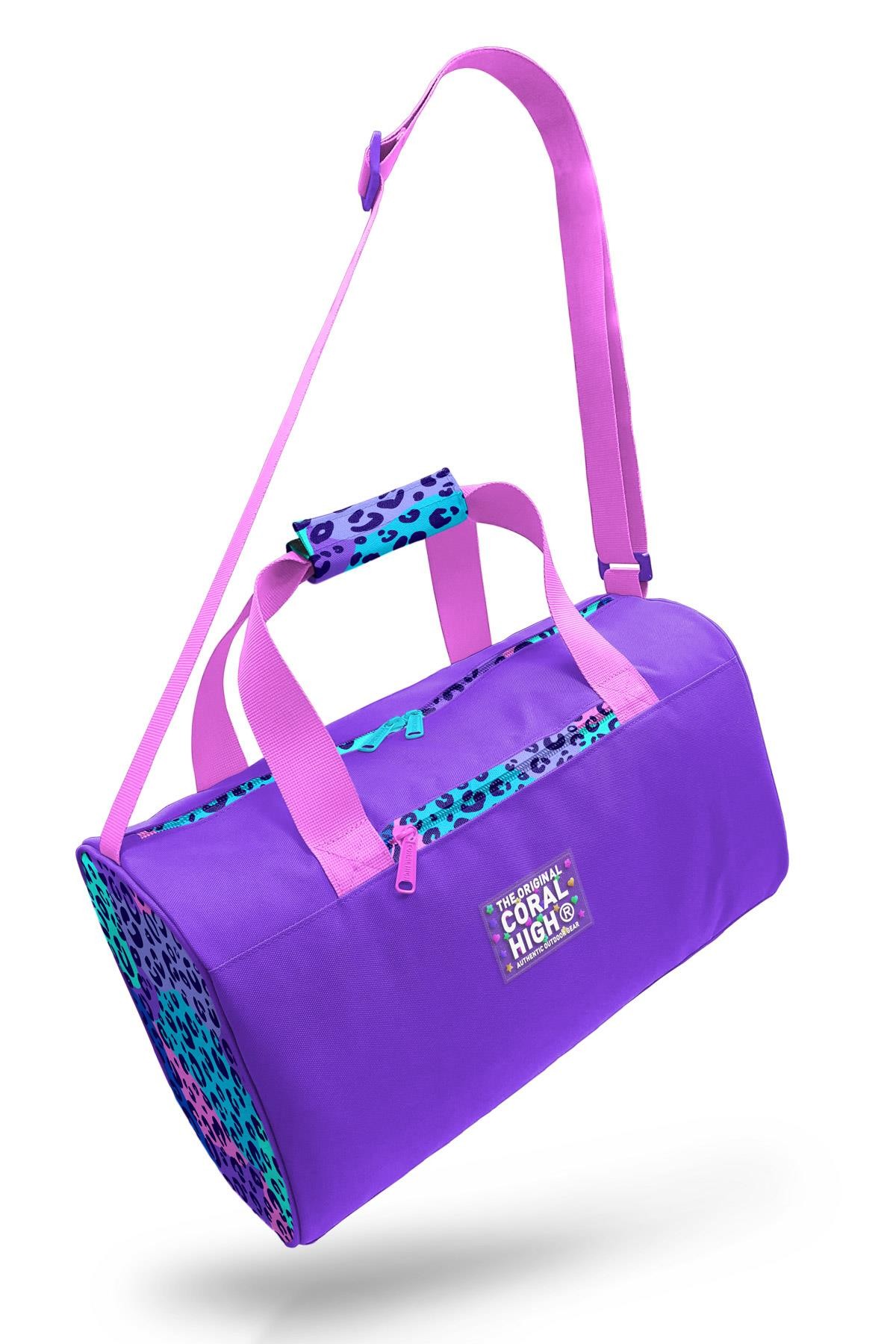 Coral High Mor Leopar Desenli Spor Çantası 27532