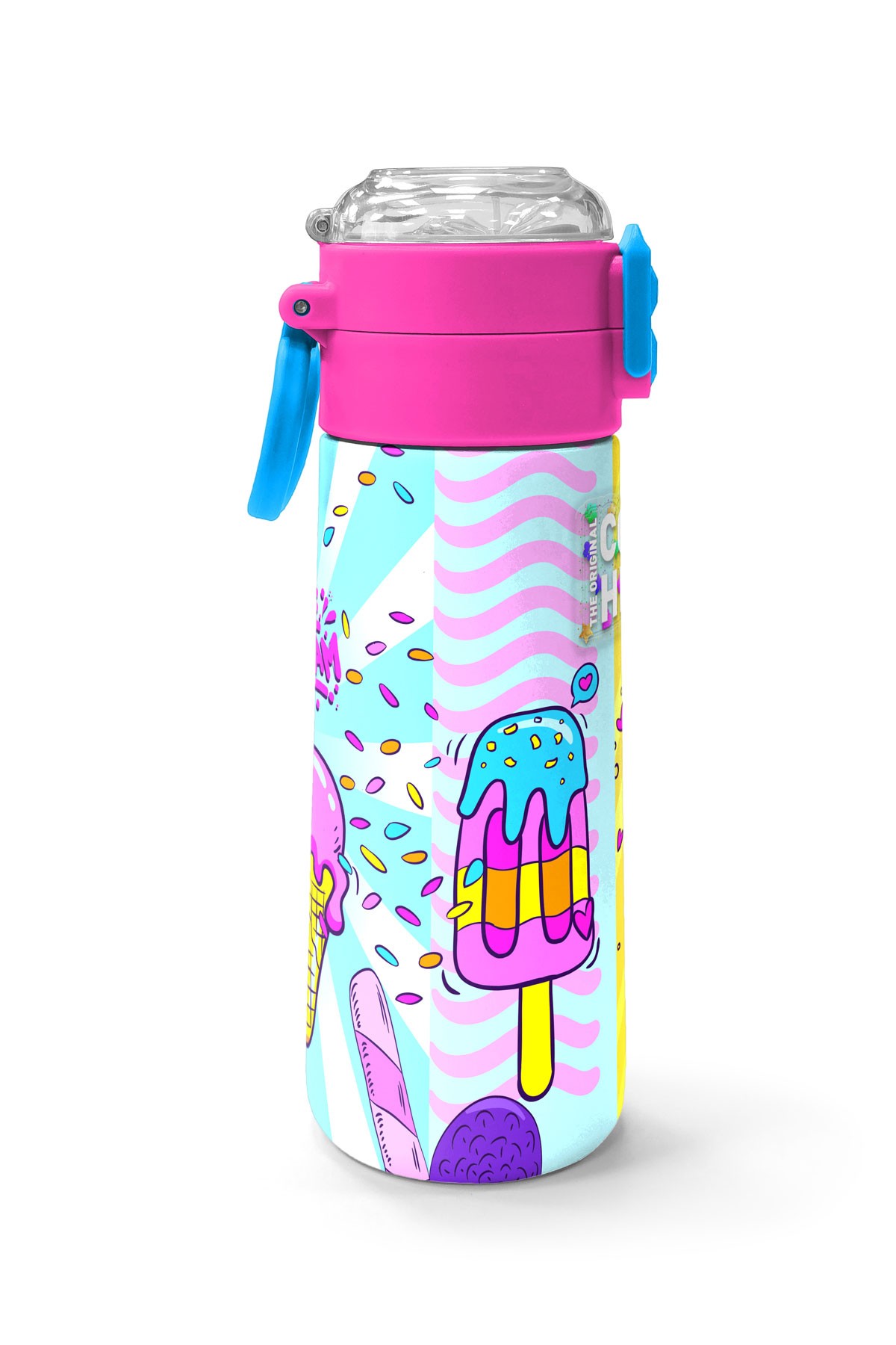 Coral High Kids Mixed Dondurma Desenli Pipetli ve Direkt İçim Çelik Termos 500 ml 31809