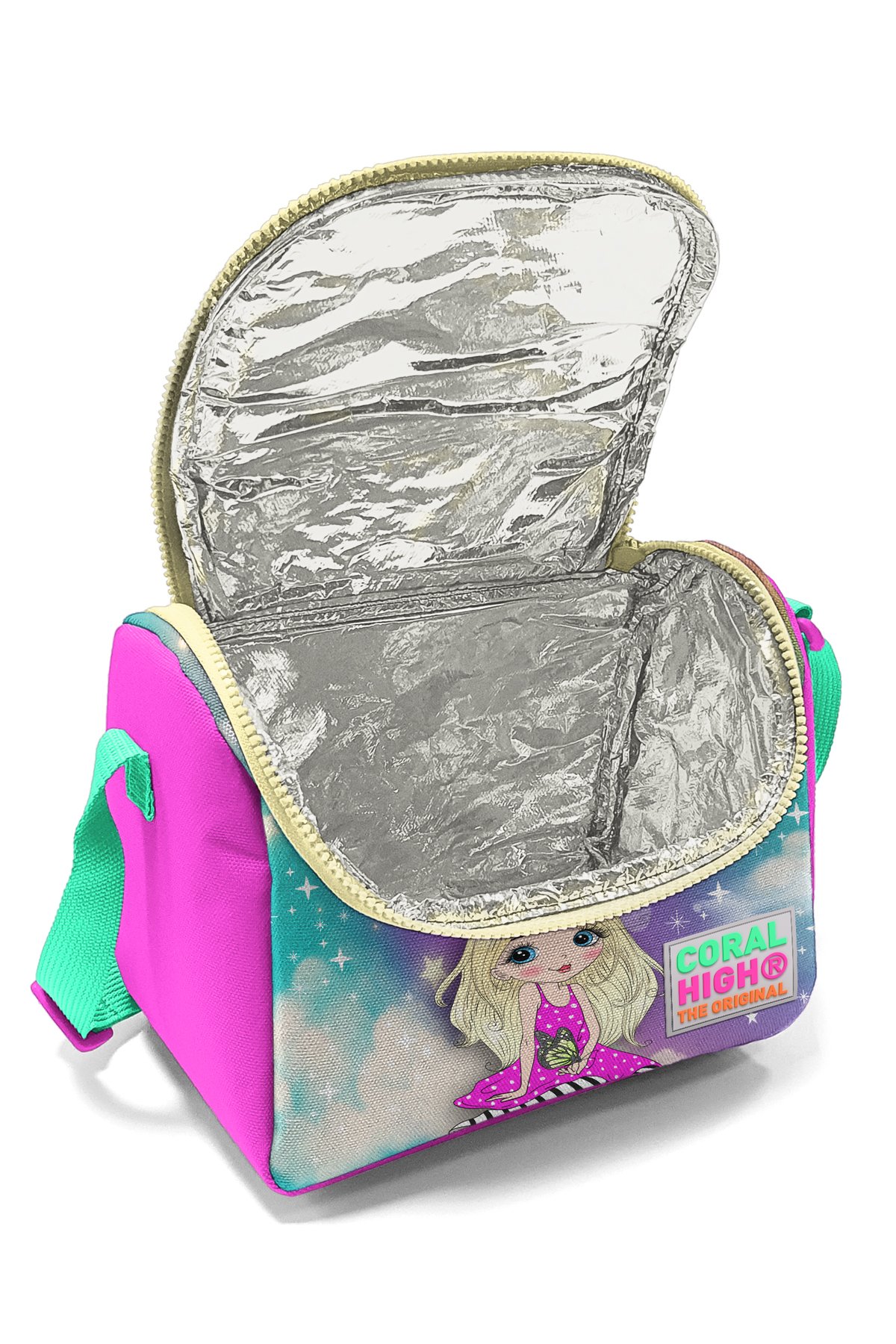 Coral High Kids Su Yeşili Pembe Unicorn Desenli Thermo Beslenme Çantası 11733