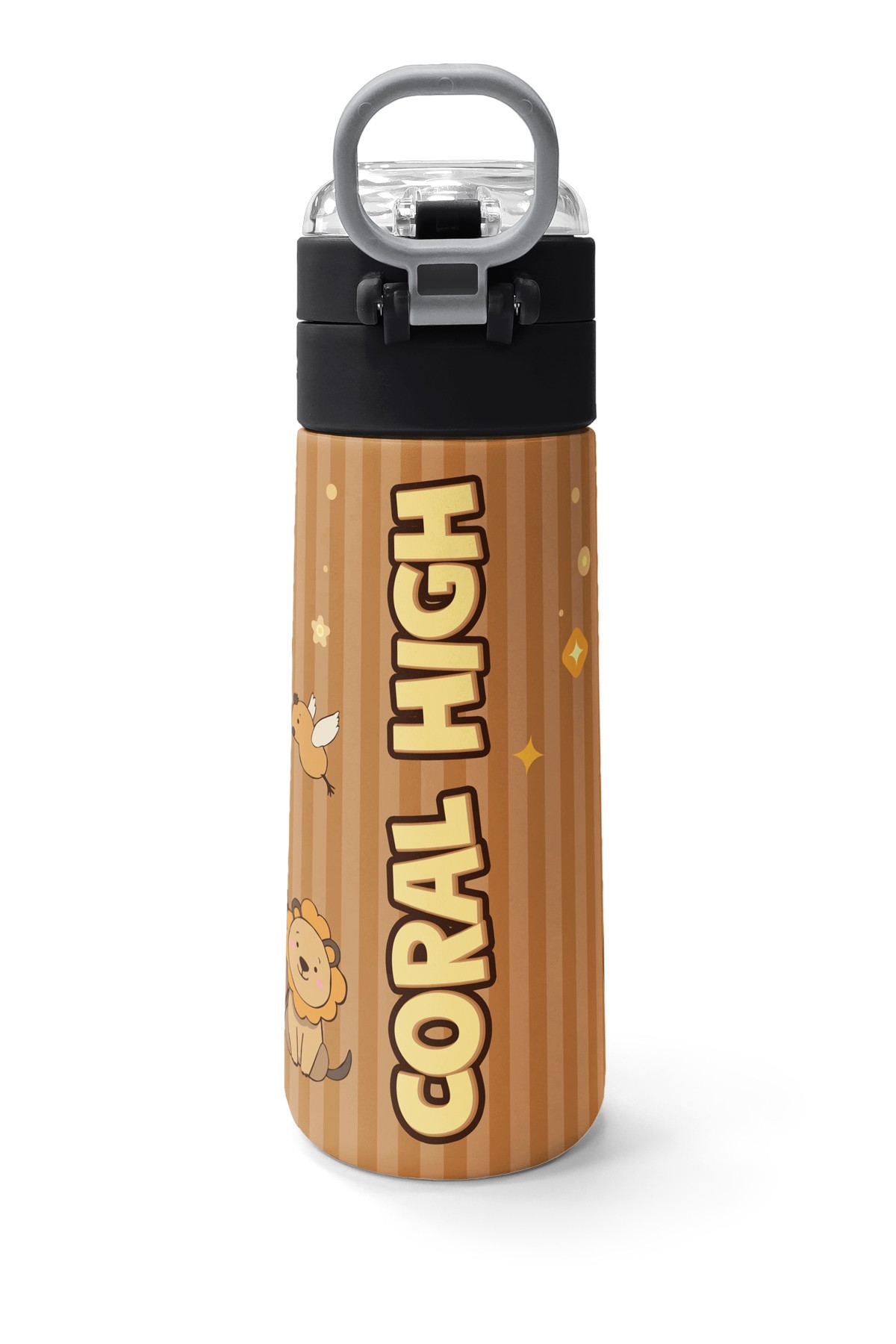 Coral High Kids Kapibara Desenli Pipetli ve Direkt İçim Çelik Termos 500 ml 31790