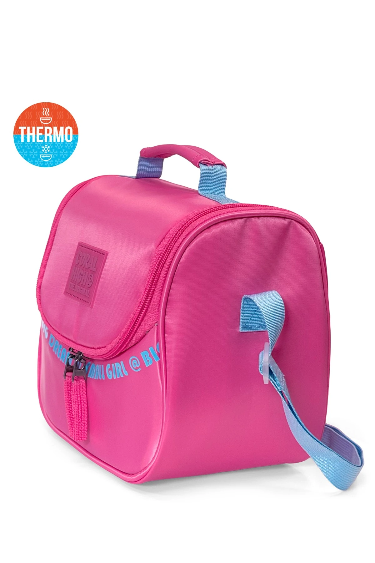 Coral High Pink Blue Thermo Lunch Bag 27416