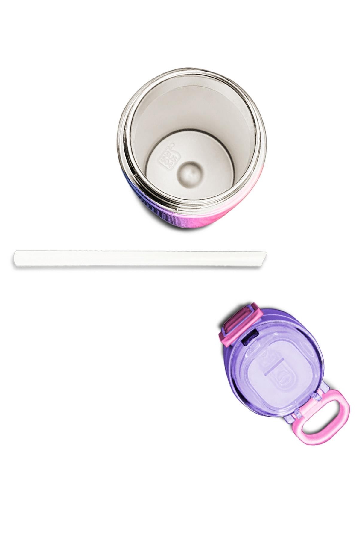 Coral High Kids Renk Geçişli Pipetli ve Direkt İçim Çelik Termos 500 ml 31868