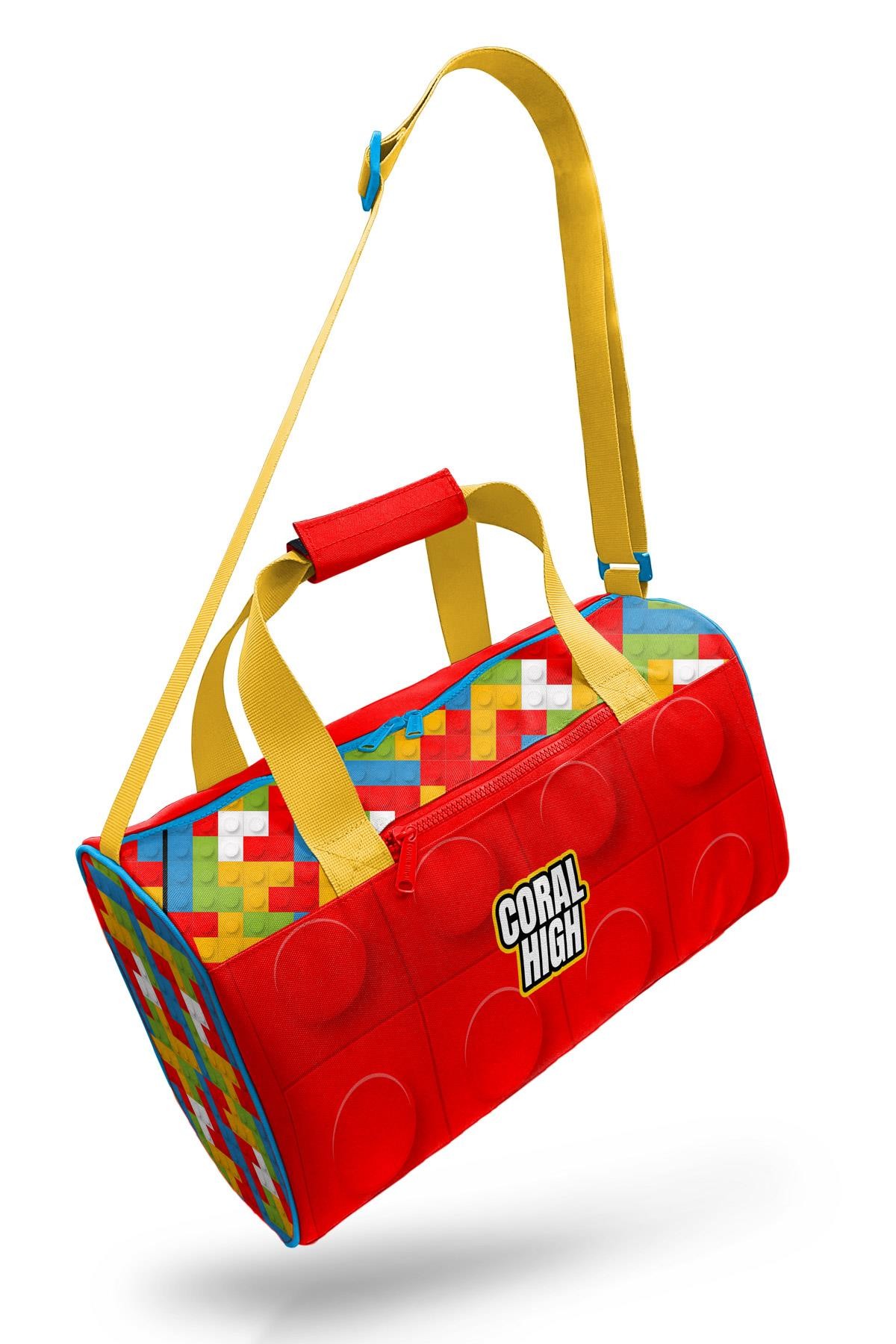 Coral High Renkli Blok Desenli Spor Çantası 27522
