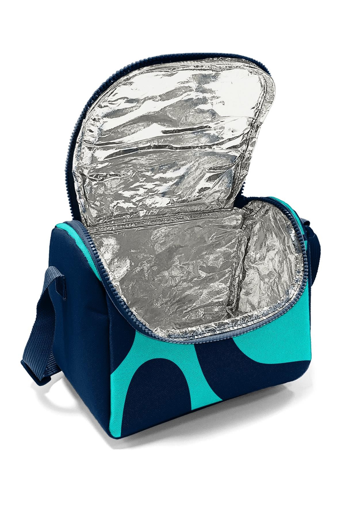 Coral High Kids Lacivert Turkuaz Desenli Thermo Beslenme Çantası 22786