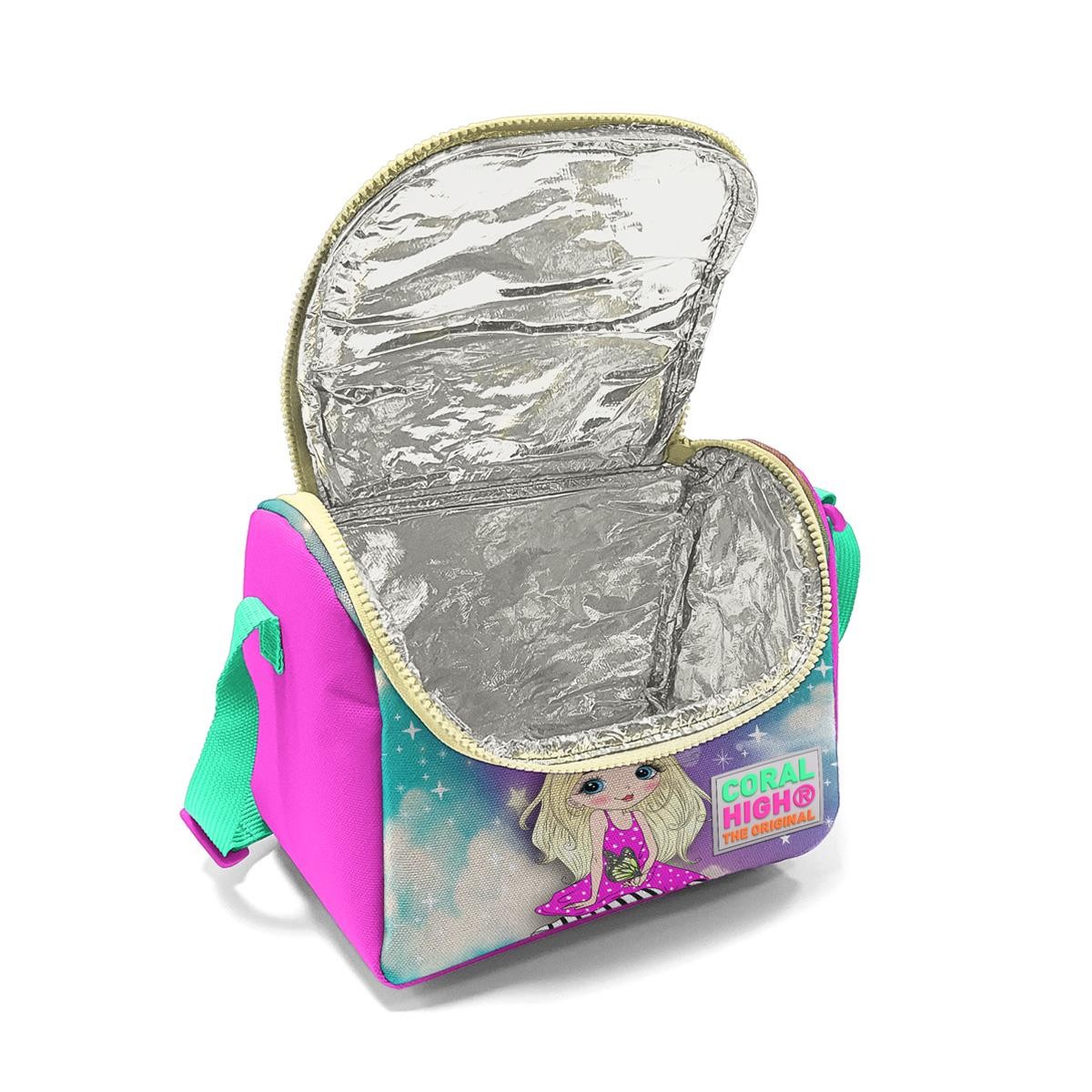 Coral High Kids Pembe Su Yeşili Unicornlu Kız Desenli 3'lü Çanta Seti SET0123933