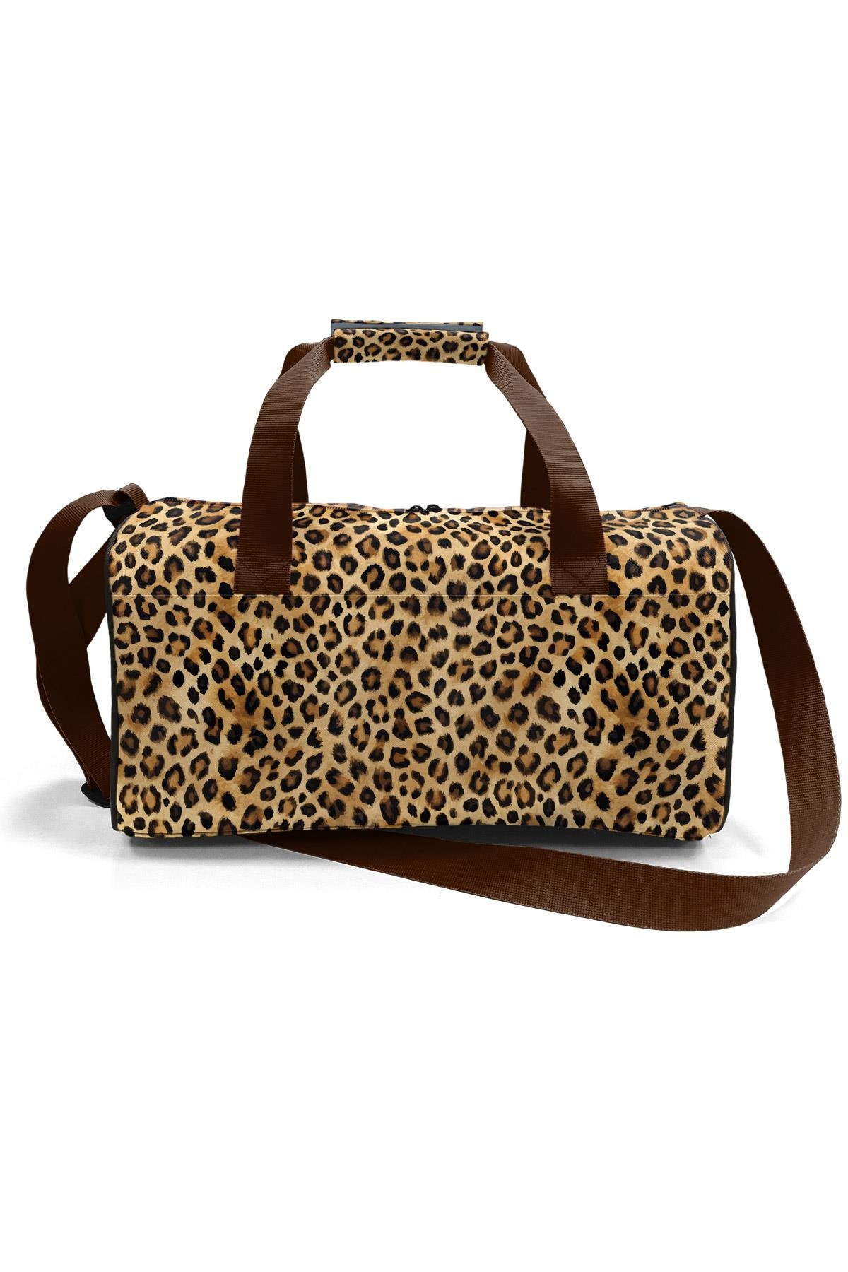 Coral High Kahverengi Leopar Desenli Spor Çanta 27533